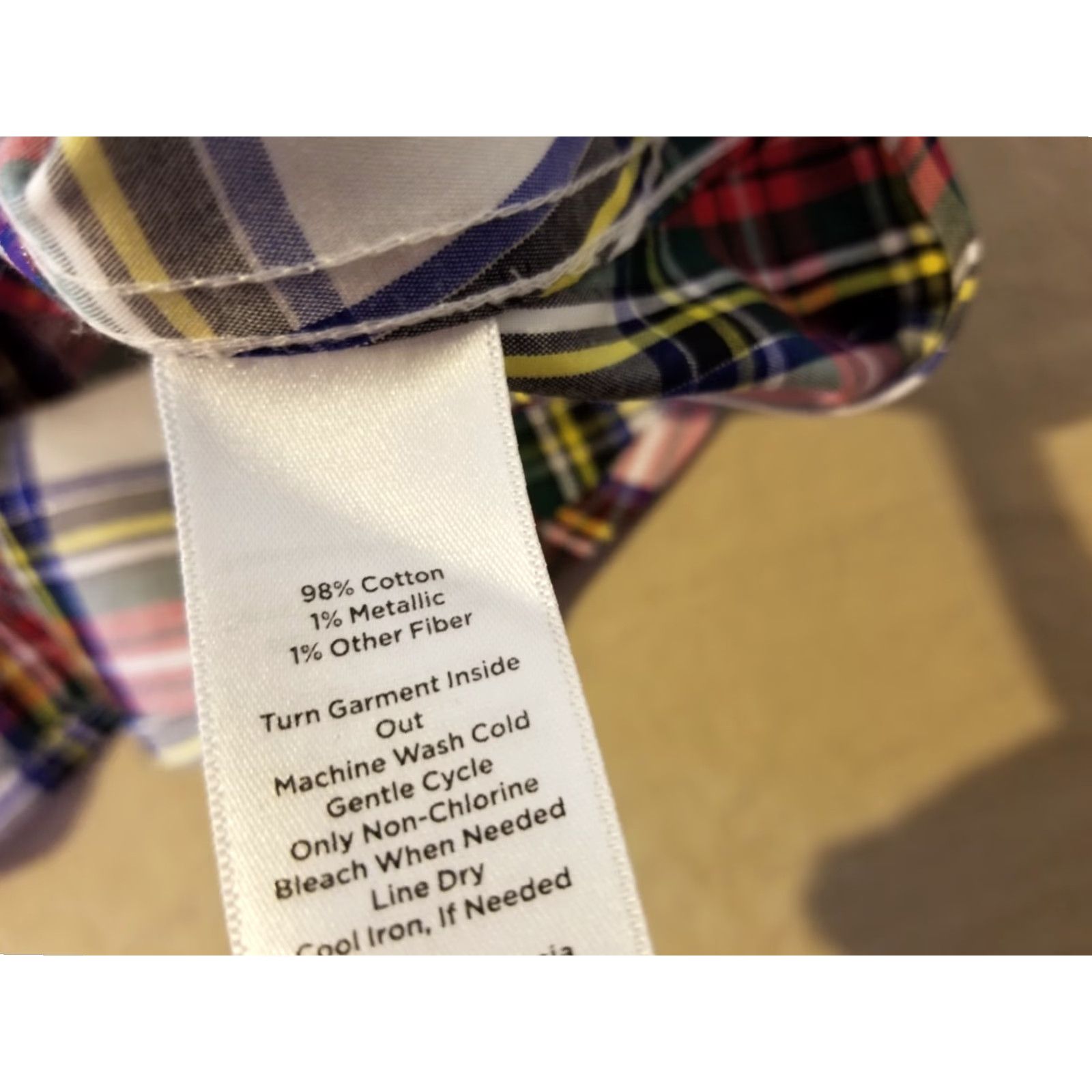 Talbots Womens Talbots Plaid Dress Shirt 20wp Petite Red Button Cotton Blouse Size 3XL / US 20-22 - 4 Thumbnail