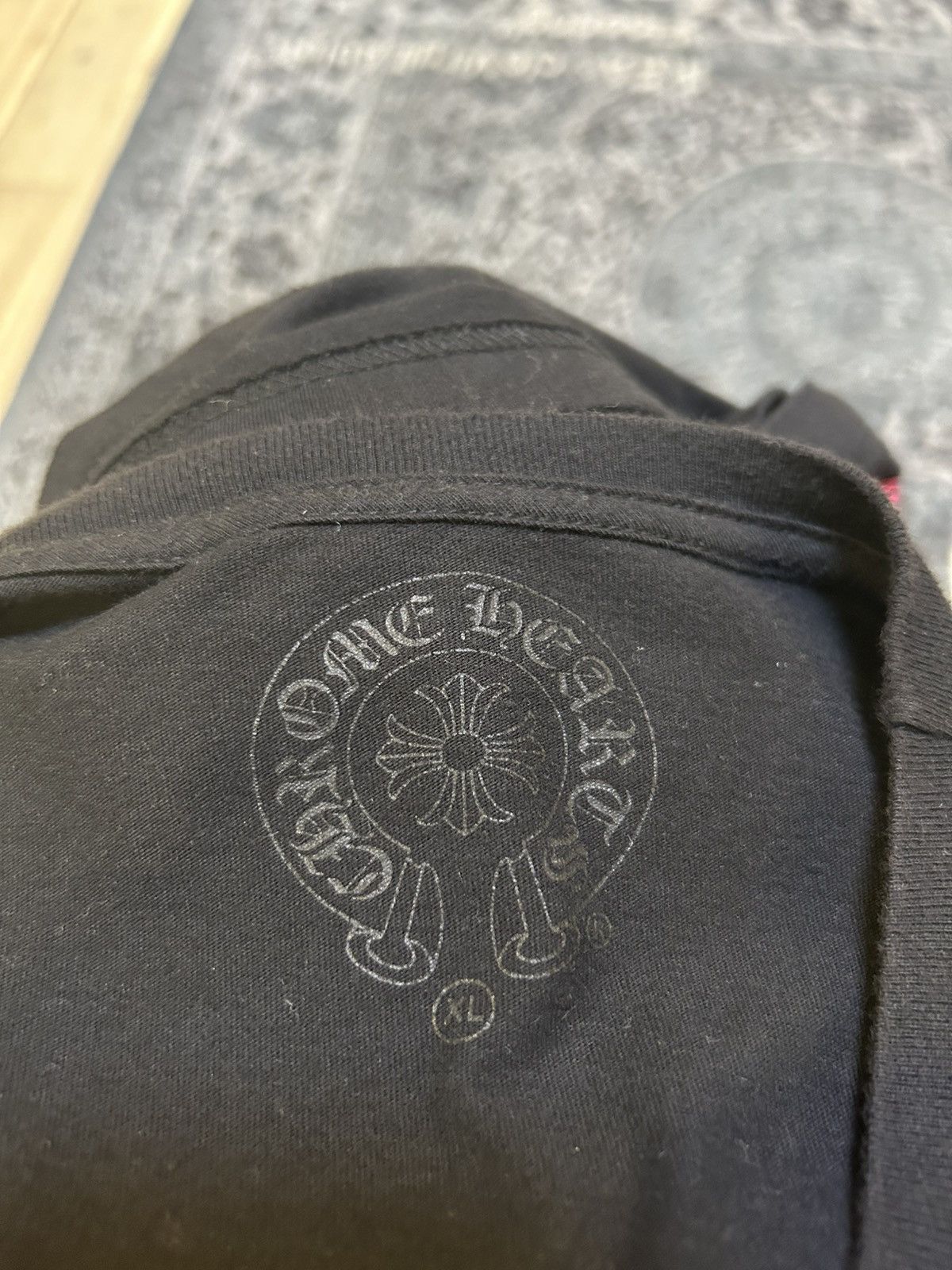 Chrome Hearts Chrome Hearts Pink Neck Logo Long Sleeve T-Shirt Size US XL / EU 56 / 4 - 7 Thumbnail