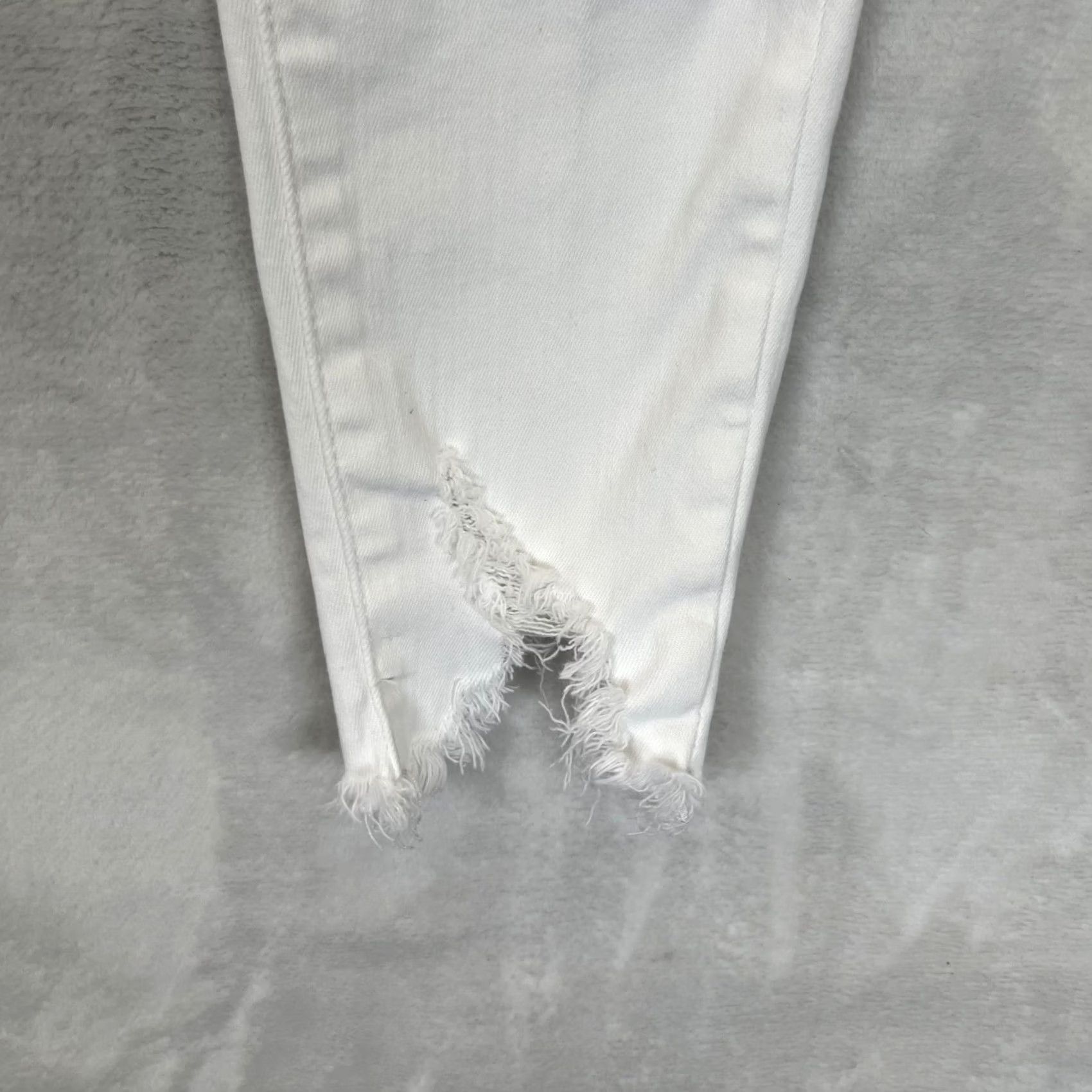 American Eagle Outfitters American Eagle Womens Jeans Jegging 00 Regular White Distressed Stretch Denim Size 24" / US 00 / IT 34 - 2 Thumbnail