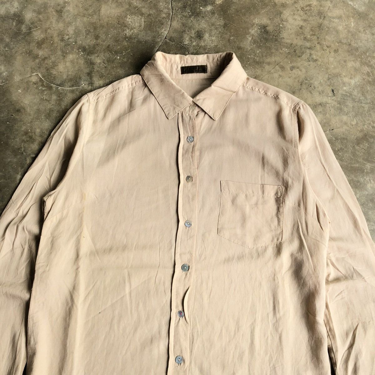 2000s GOA Soft Light Weight Shirt Button Up Beige Lgb