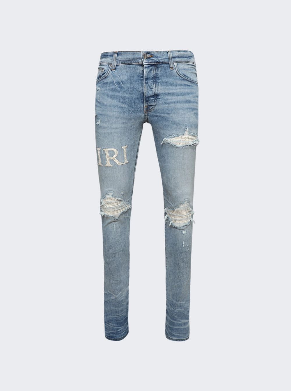 Amiri o1s1wg110525 Boucle Logo Mx1 Jeans in Blue Size US 34 / EU 50 - 1 Thumbnail