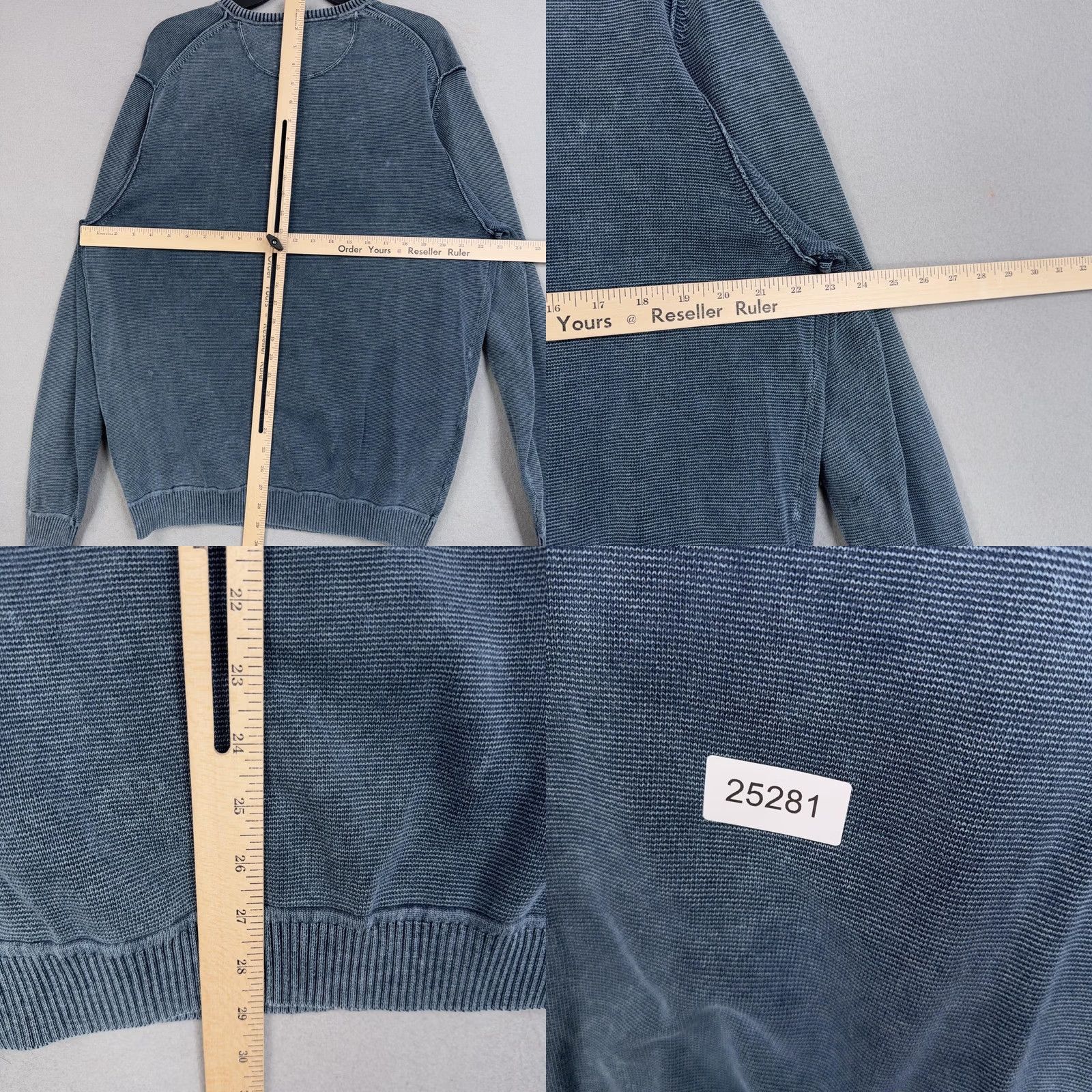 Tommy Bahama Tommy Bahama Sweater Mens Large Blue V Neck Pullover Pigment Dyed Washed Casual Size US L / EU 52-54 / 3 - 8 Thumbnail
