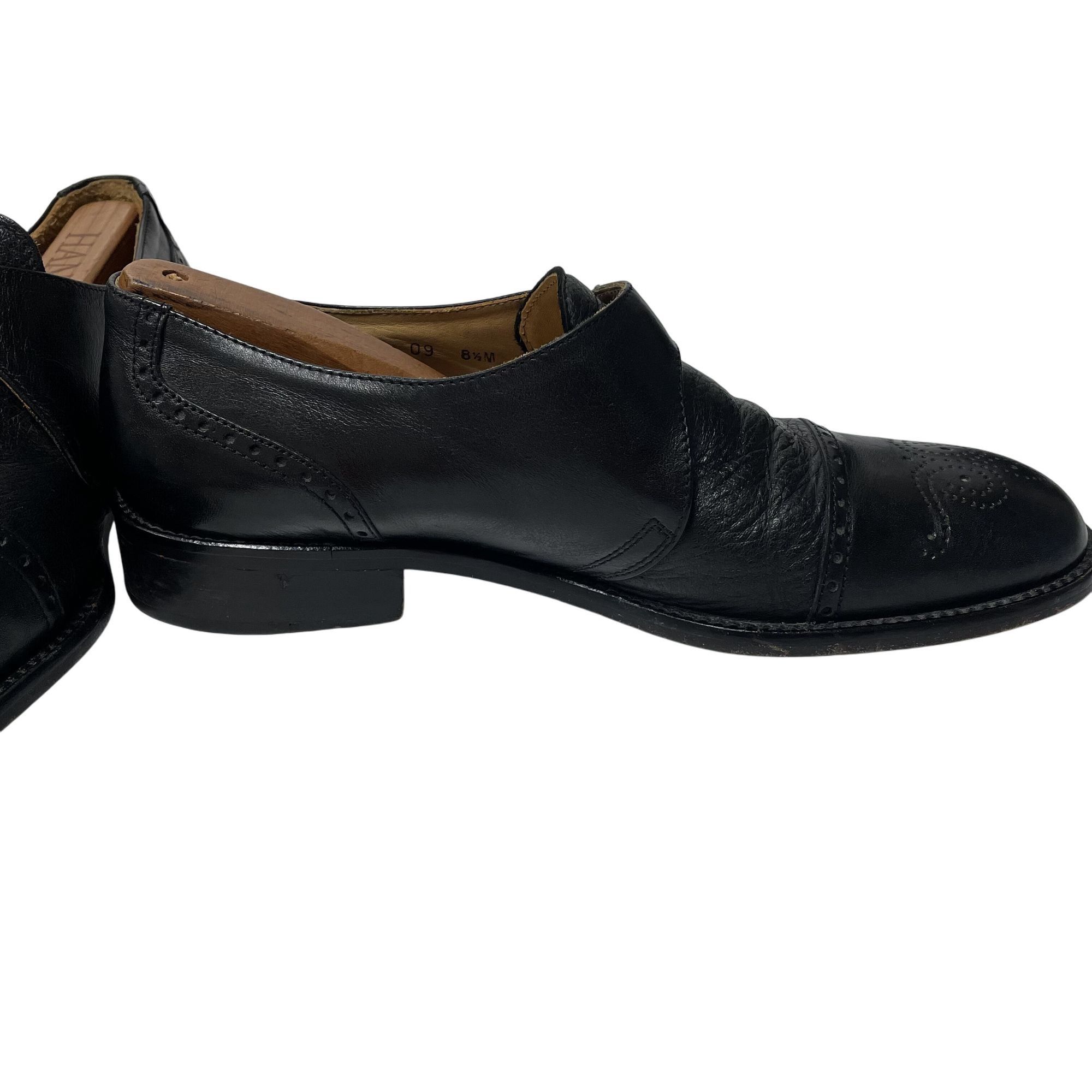 Other Vtg Mario Calugi ITALY Black Leather MONK STRAP DRESS Shoes Size US 8.5 / EU 41-42 - 11 Thumbnail