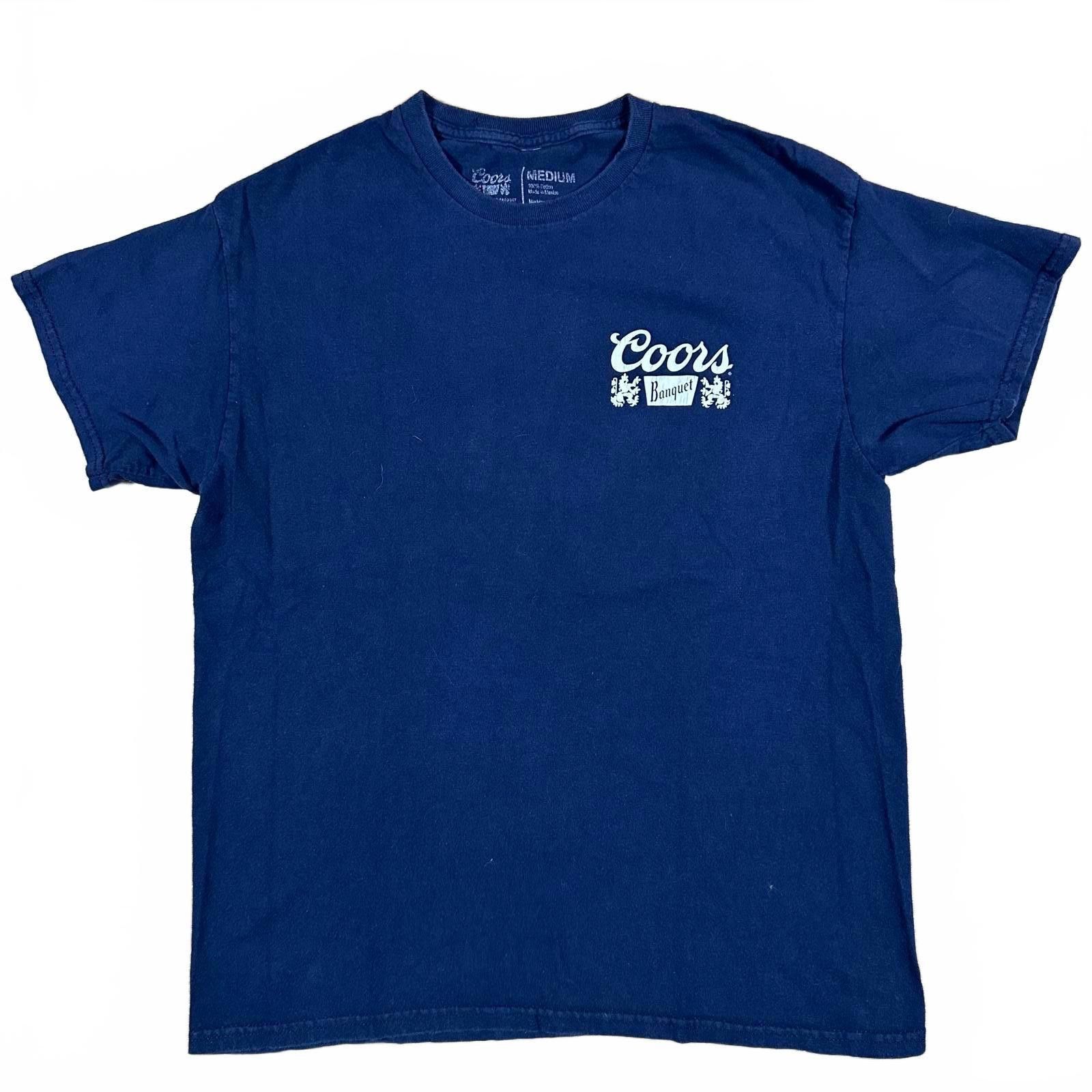 United Colors Of Benetton Coors Mens T-shirt Medium Navy Blue Size ONE SIZE - 2 Thumbnail