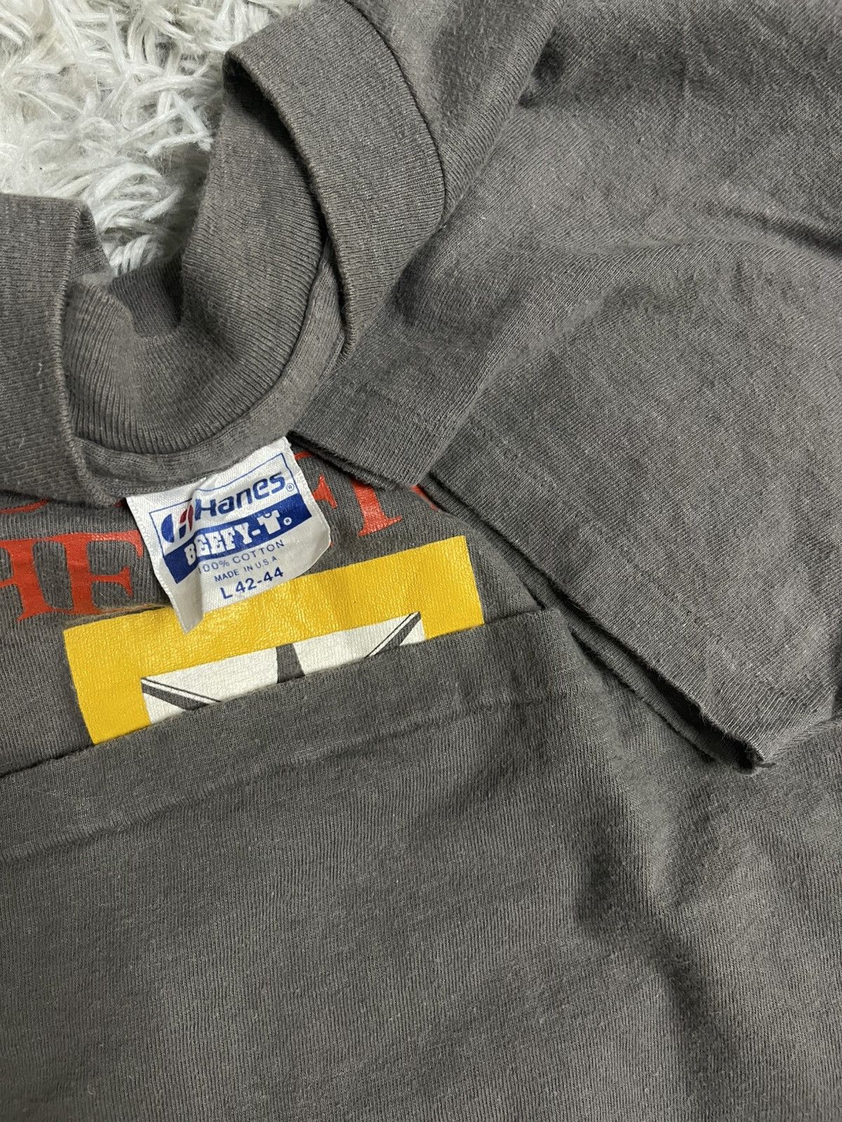 Vintage Rare Vintage 1985 Statue of Liberty Hanes Beefy-T T-Shirt Size US L / EU 52-54 / 3 - 5 Thumbnail
