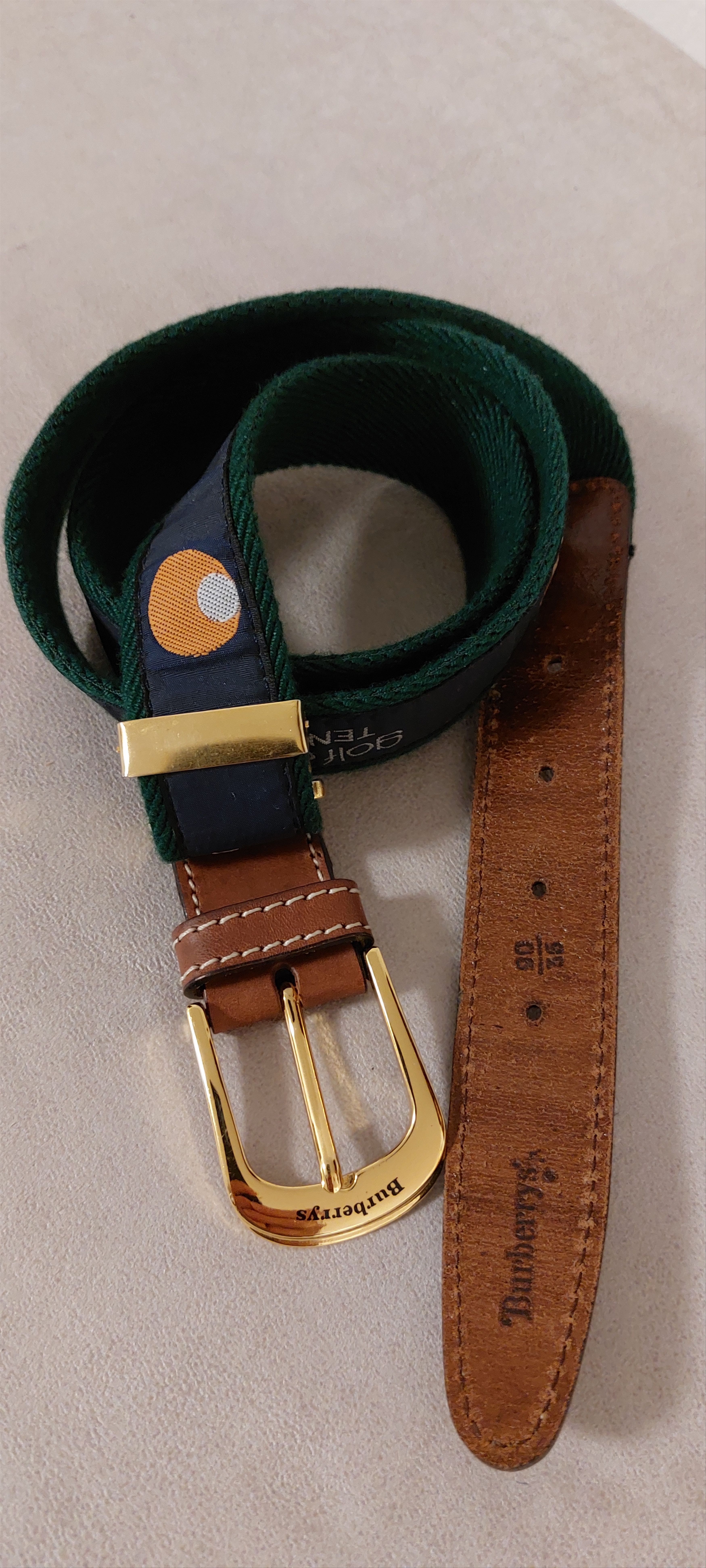 Vintage Vintage Burberrys Golf del Sur Tenerife Belt 80/32 Size ONE SIZE - 1 Thumbnail