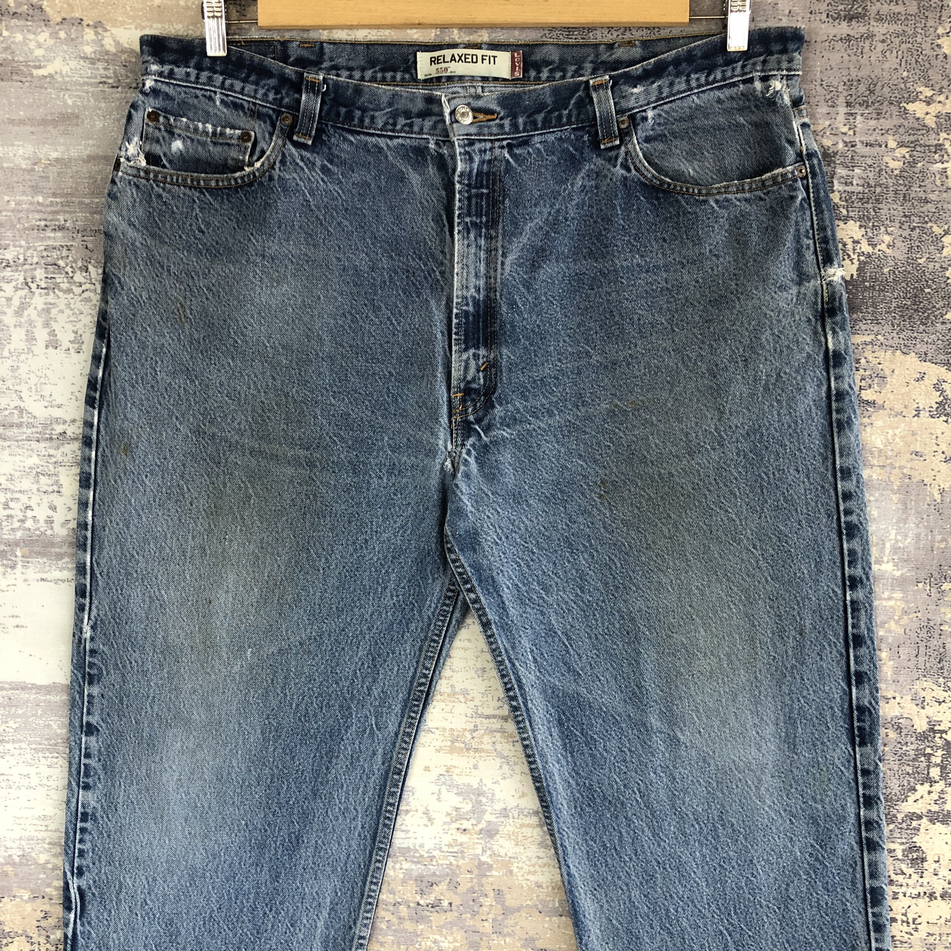 Levi's Vintage Levis Stone Wash Jeans Levi's Baggy Faded Denim Size US 42 / EU 58 - 3 Thumbnail