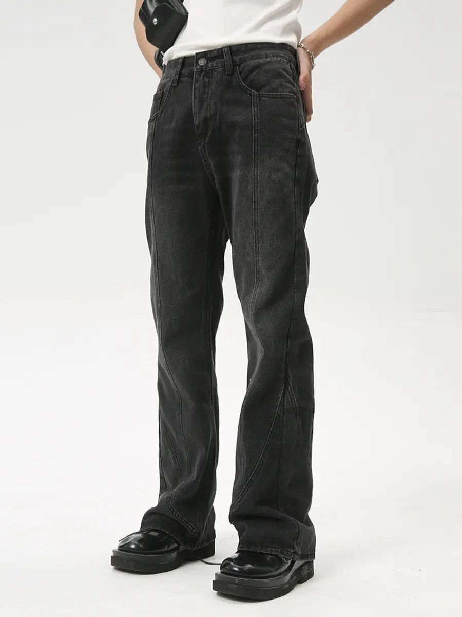 Retro loose casual micro flared jeans