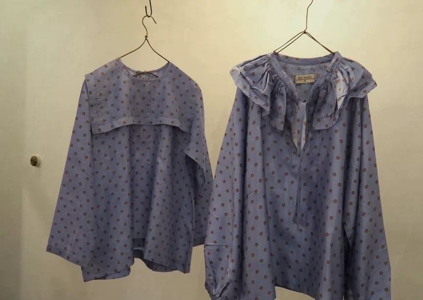 Japanese Brand BUNON Polka Dot Ruffle Silk Blouse Size S / US 4 / IT 40 - 1 Thumbnail