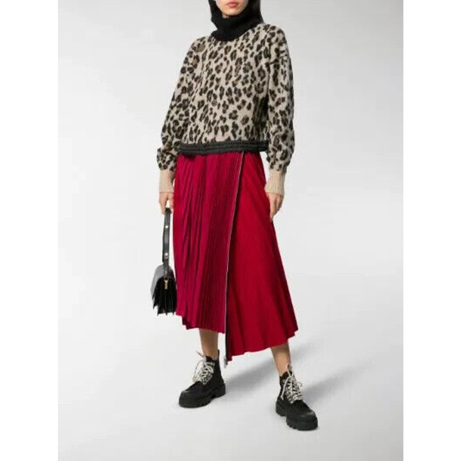 Sacai Sacai Leopard Print Alpaca Wool Sweater Medium Turtleneck Size M / US 6-8 / IT 42-44 - 14 Thumbnail