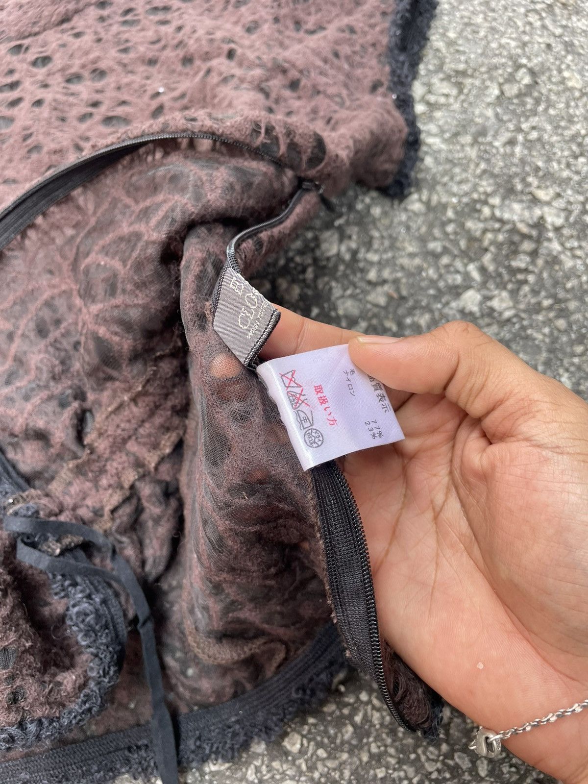 If Six Was Nine Japanese Brand | Distressed Crop Top Size XS / US 0-2 / IT 36-38 - 6 Thumbnail