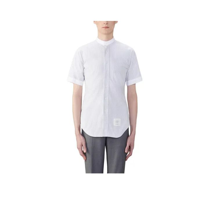 Thom Browne Thom Browne Casual Striped Stand Collar Shirt 0079 Size US S / EU 44-46 / 1 - 1 Thumbnail