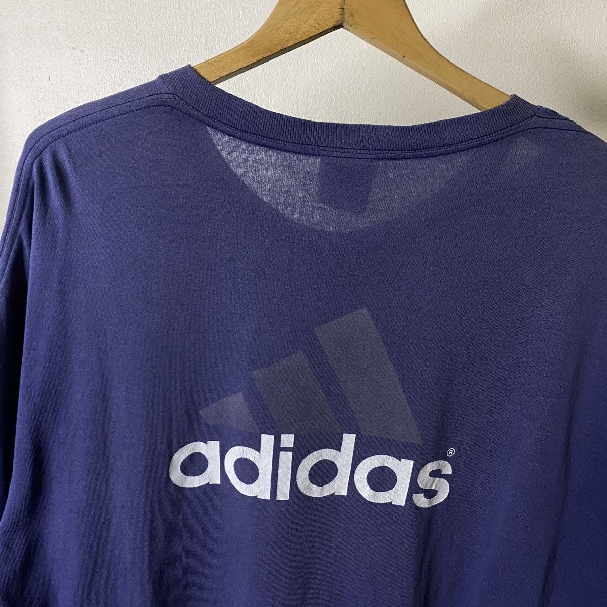 Adidas 1990s Adidas Double Sided Graphic Sunfaded T Shirt Size US XL / EU 56 / 4 - 8 Thumbnail