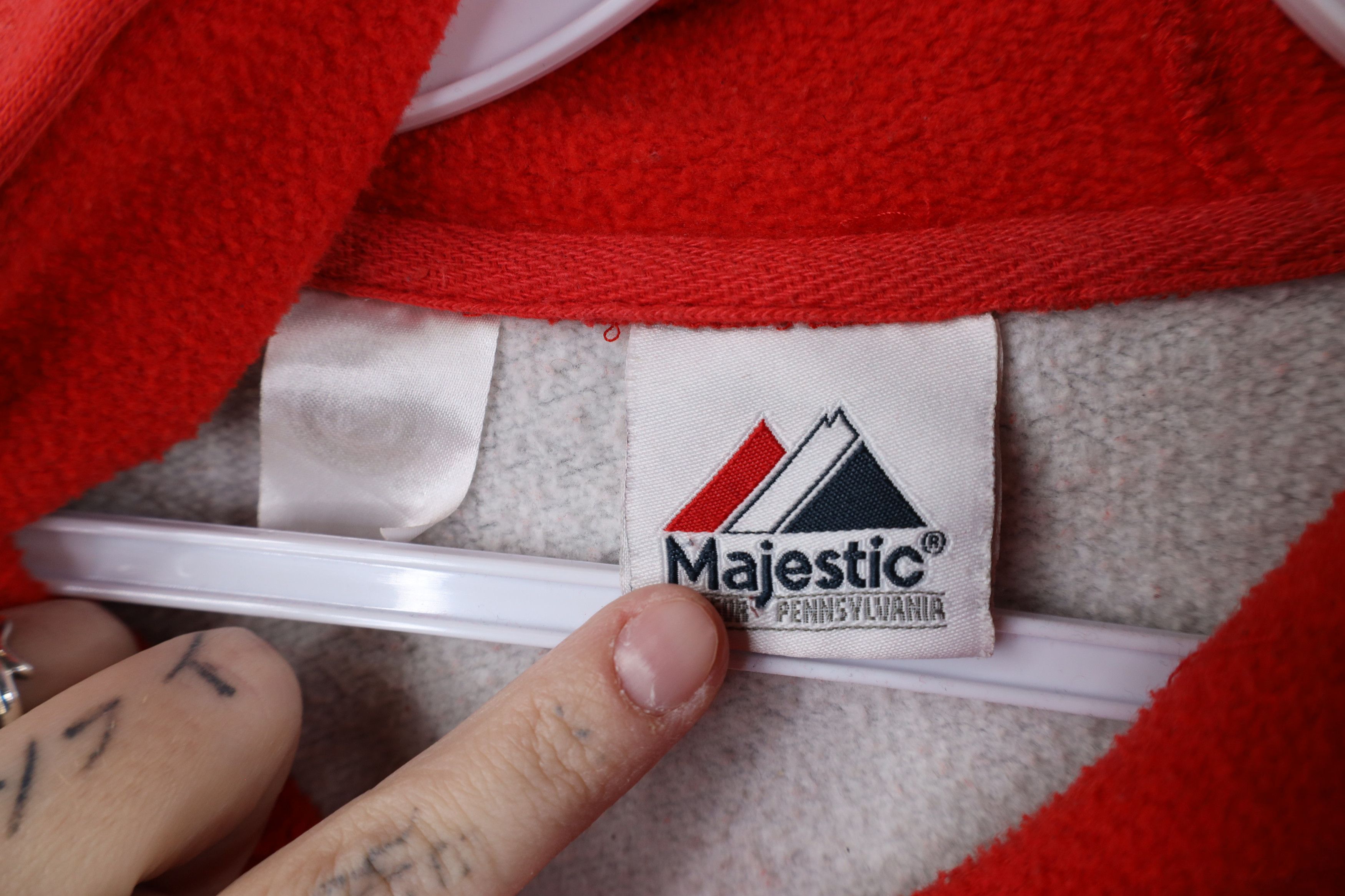 Majestic × Vintage Vintage Majestic Detroit Red Wings Hockey Hoodie Sweatshirt Size M / US 6-8 / IT 42-44 - 11 Thumbnail
