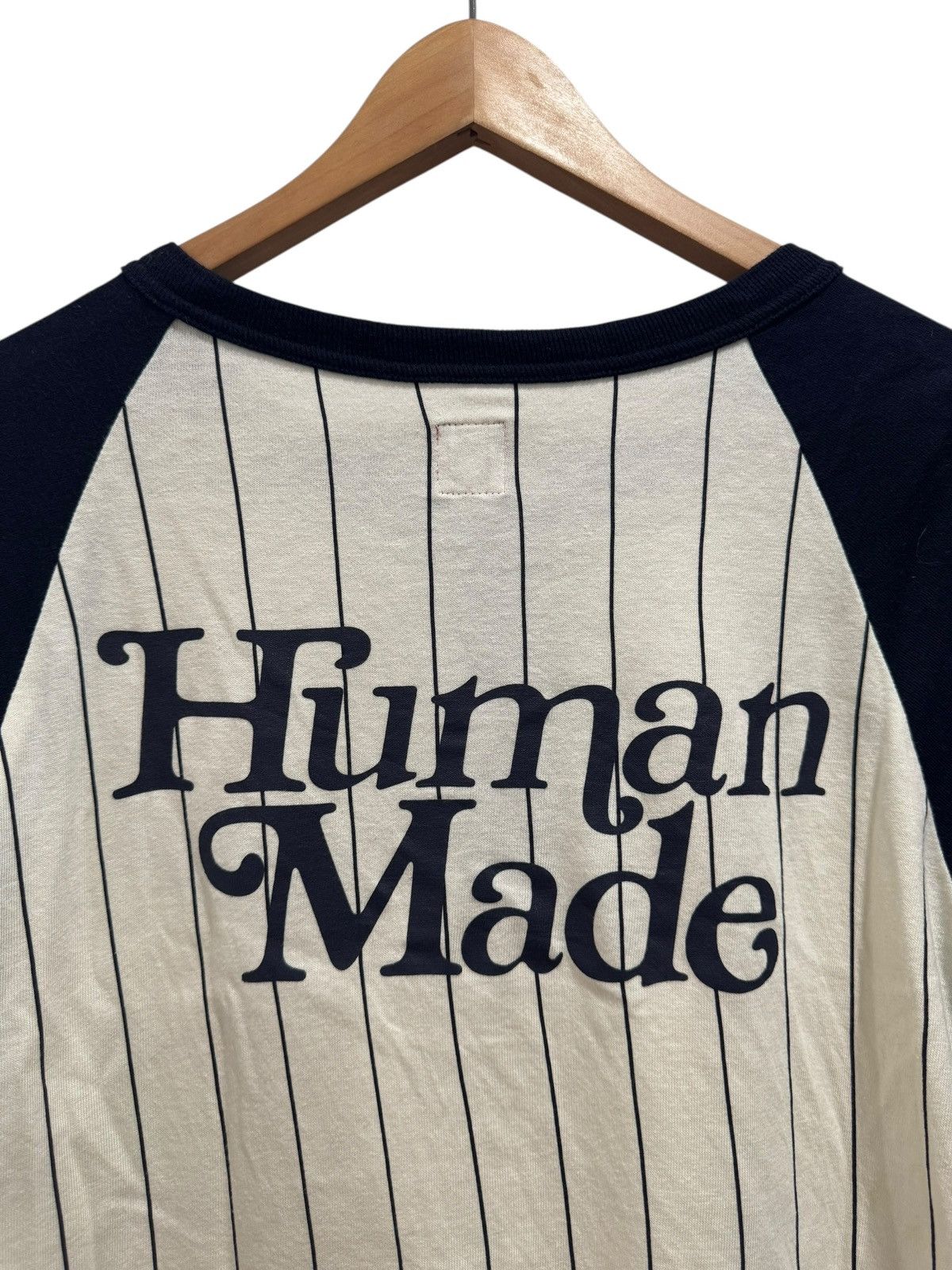 Girls Don't Cry × Human Made Human Made x Girls Dont Cry Baseball Tee Cream Navy Size US M / EU 48-50 / 2 - 6 Thumbnail