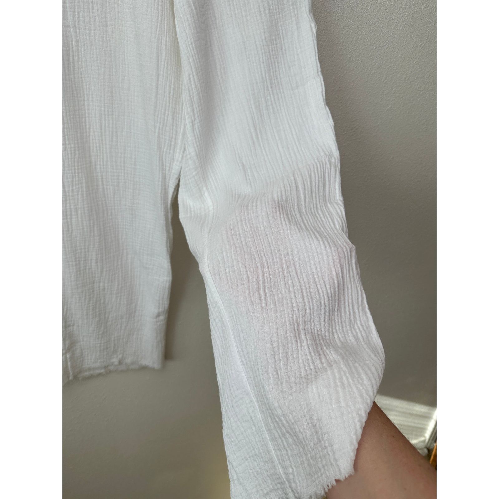 Rails Rails Leon White Gauze Wide Leg Pants Elastic Waist US S Size 25" / US 0 / IT 36 - 7 Thumbnail