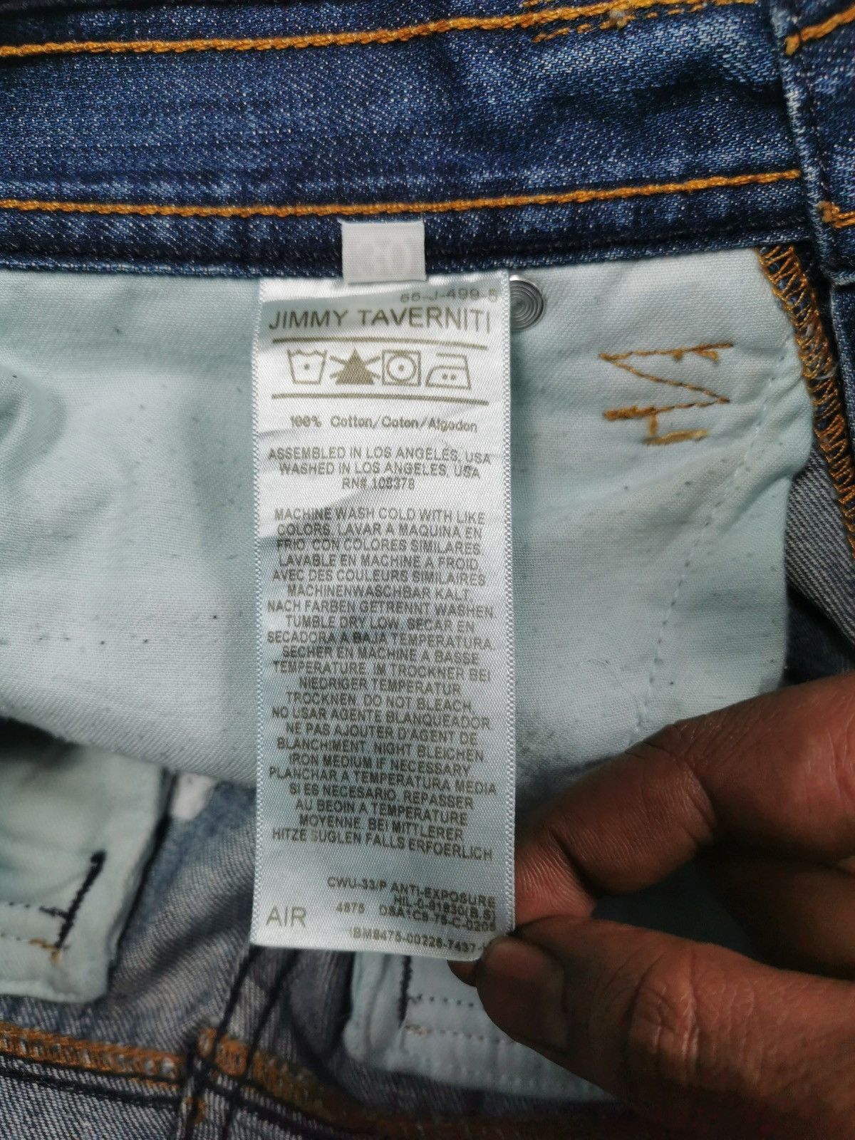 Ben Taverniti Unravel Project Jimmy Taverniti Anti Exposure Paint Dots Denim Jeans Size US 32 / EU 48 - 12 Thumbnail