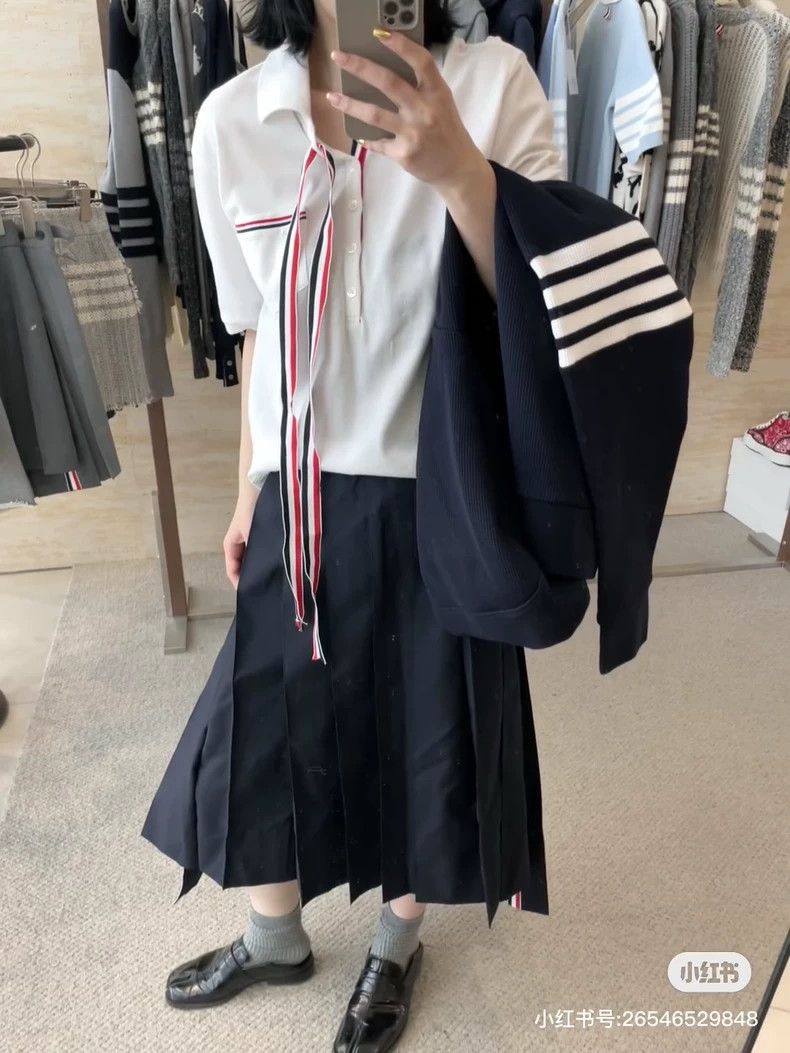 Thom Browne Thom Browne White pocketed polo collar short sleeves Size US S / EU 44-46 / 1 - 9 Thumbnail