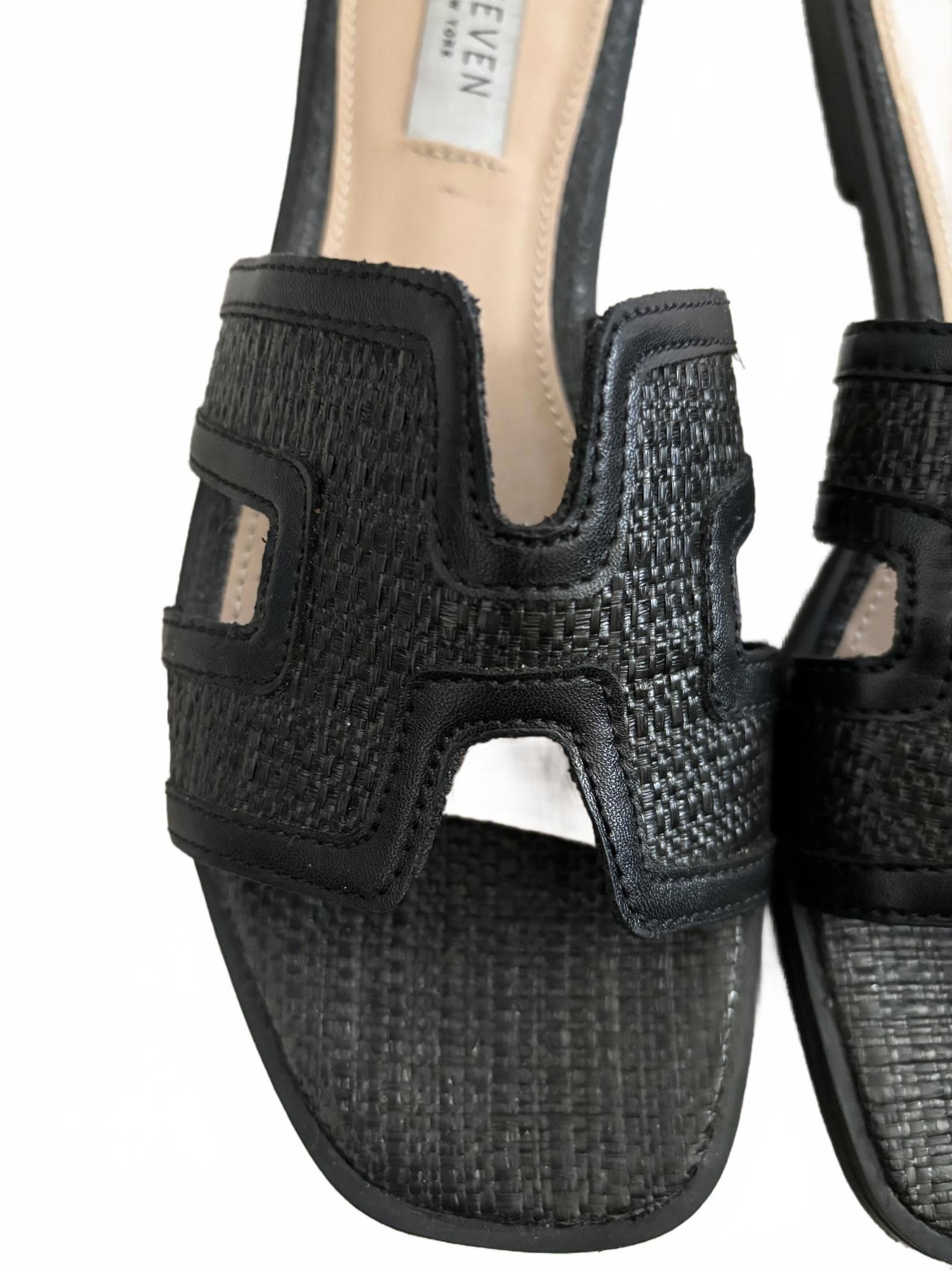 Designer NWOT Stylish Black Slide Sandals by Steven Size US 7 / IT 37 - 2 Thumbnail