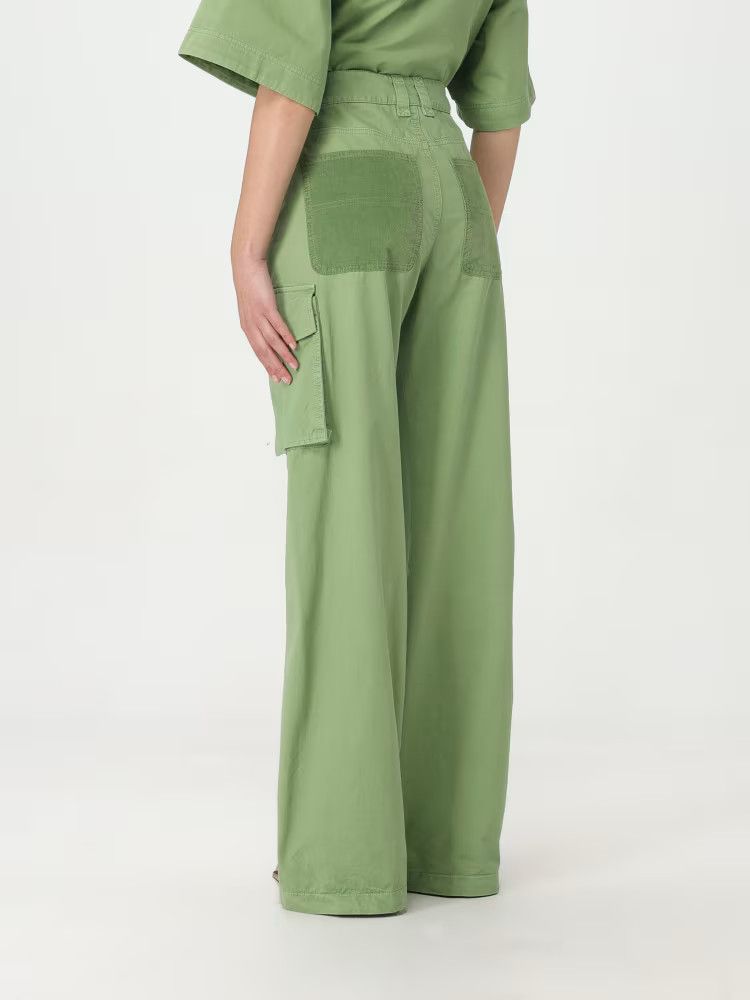 Stella McCartney o1s22i1n1024 Cotton Cargo Pants in Green Size 28" / US 6 / IT 42 - 3 Thumbnail