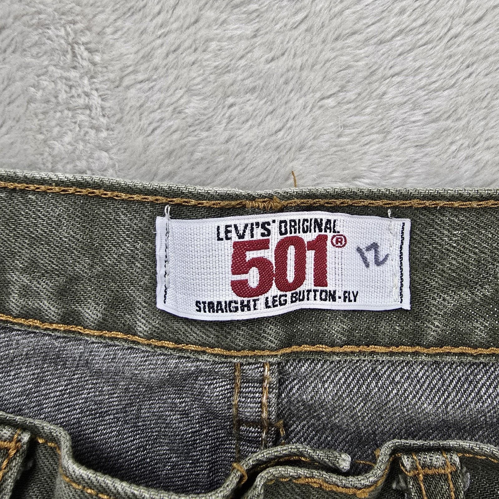 Levi's Vtg Levis 501 Jeans Mens 36x30 (Fits 34x28) Green Y2K USA Size US 34 / EU 50 - 4 Thumbnail