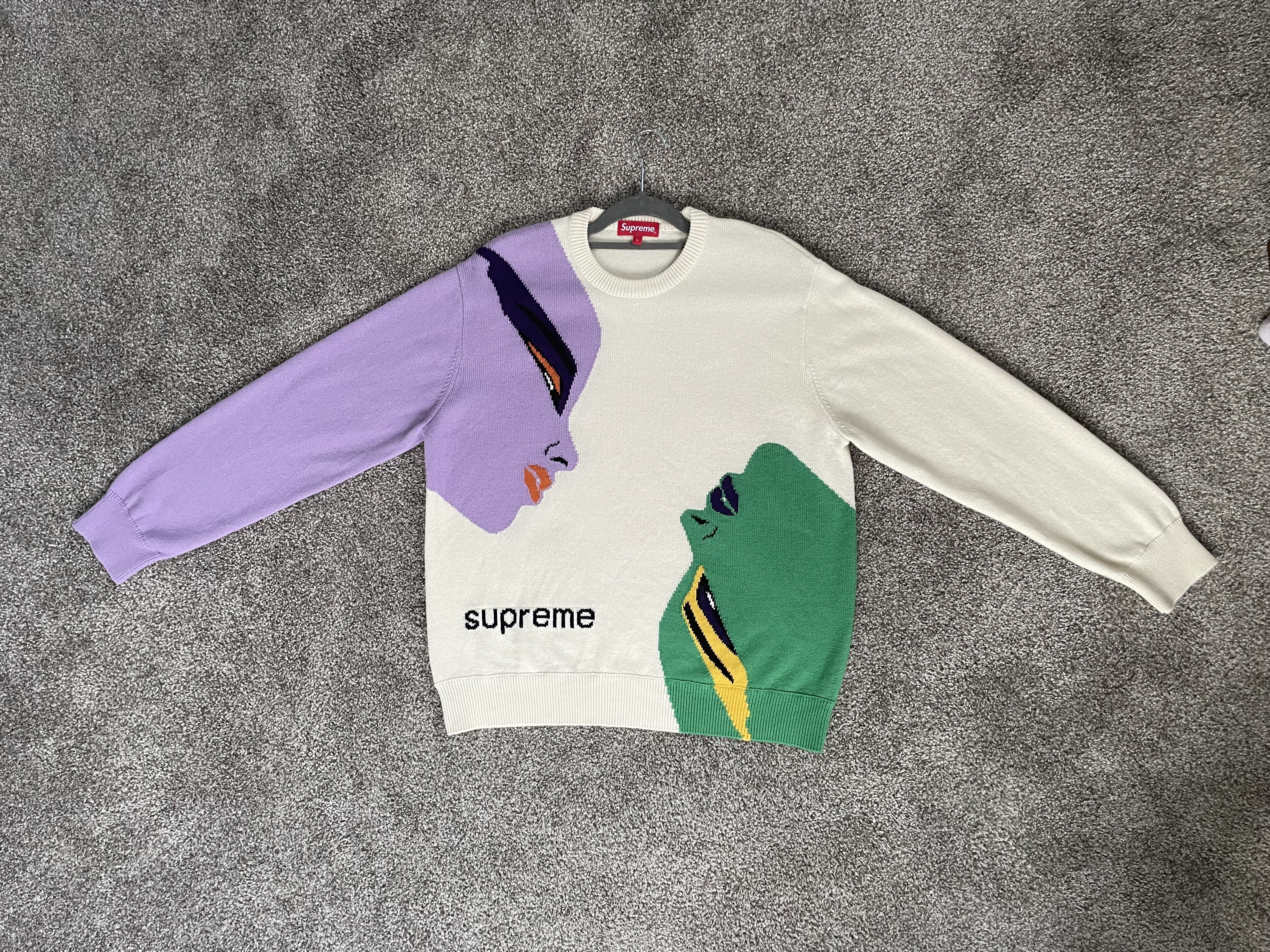 Supreme Supreme Faces Sweater FW21 Size US L / EU 52-54 / 3 - 1 Thumbnail