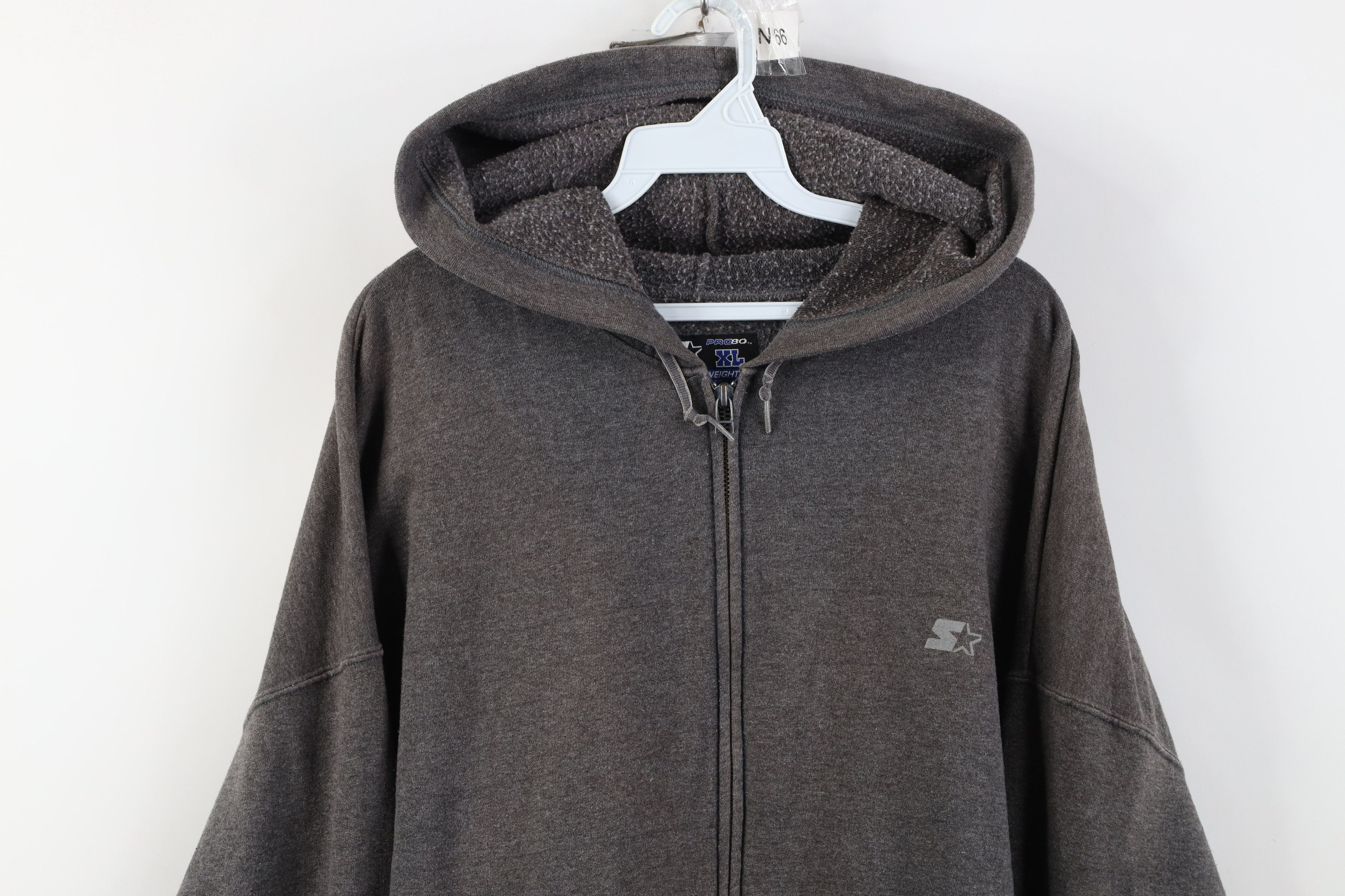 Starter Vintage 90s Starter Faded Heavyweight Full Zip Hoodie Gray Size US XL / EU 56 / 4 - 2 Thumbnail