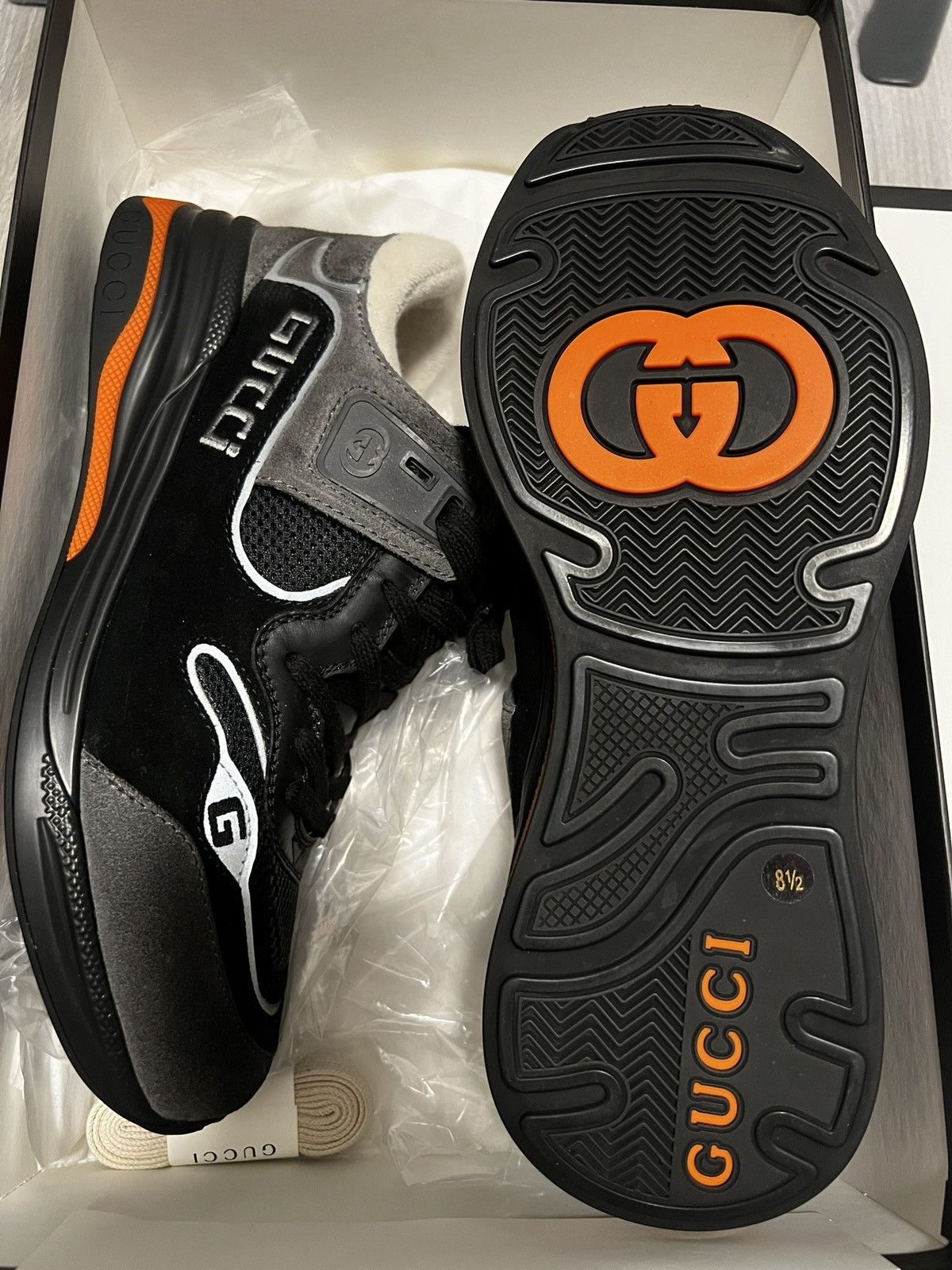 Gucci Gucci Ultrapace Distressed Suede sneakers Size US 8.5 / EU 41-42 - 2 Thumbnail