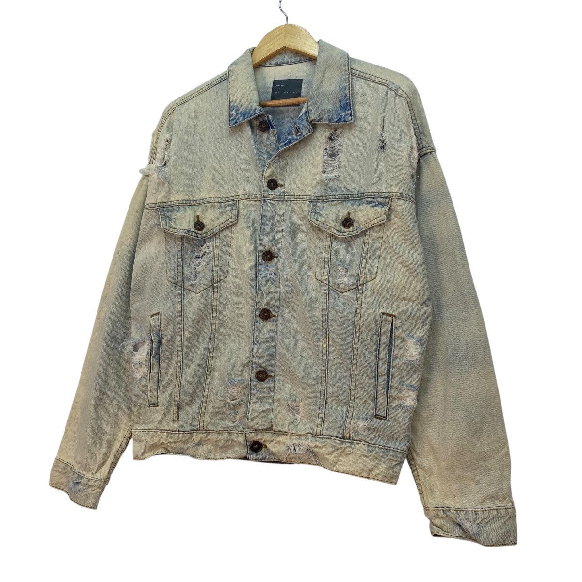 Zara 💥Zara Denim Man Distressed Jacket Size US M / EU 48-50 / 2 - 3 Thumbnail