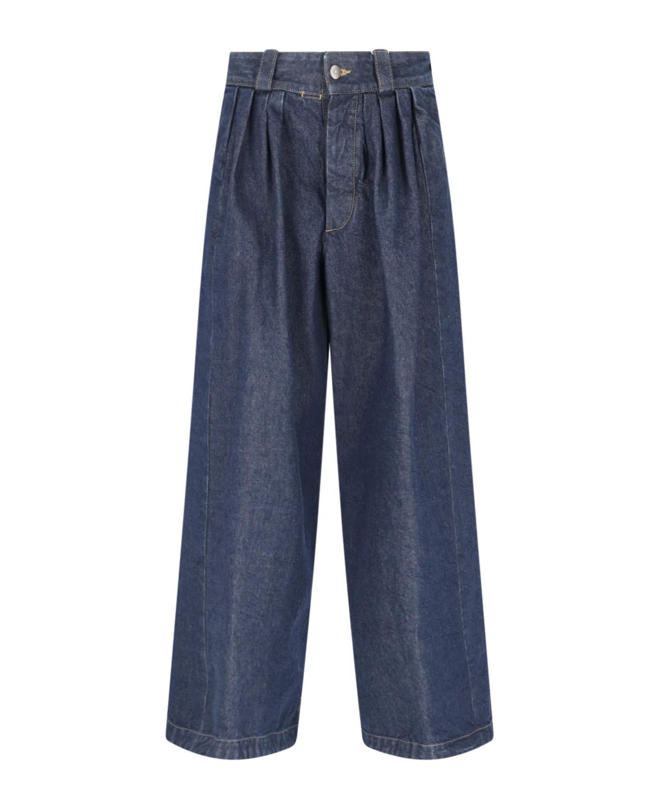 Maison Margiela oc11z0925 Pleated Jeans in Blue Size 28" / US 6 / IT 42 - 1 Thumbnail