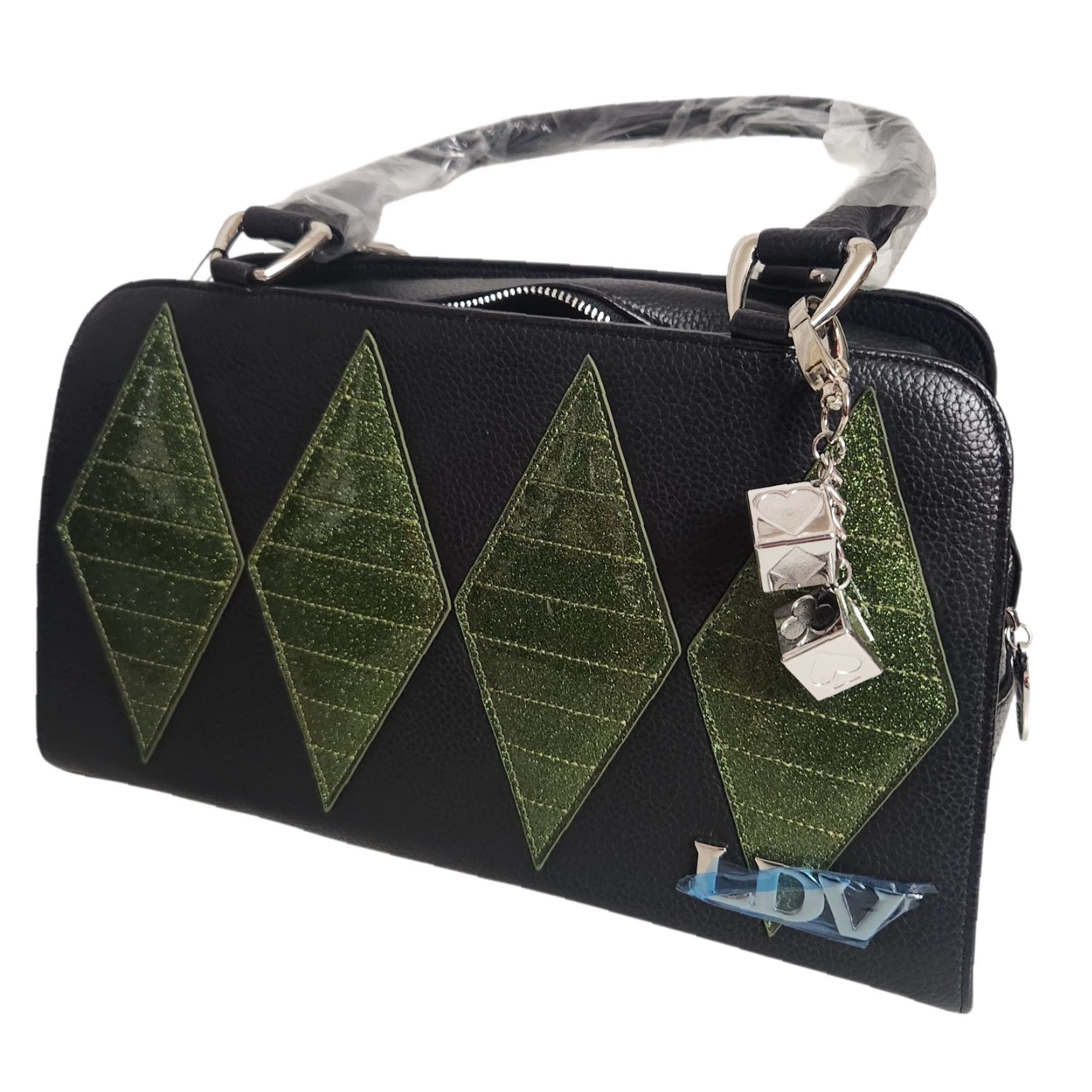 Vintage Lux de Ville Bag High Roller Martini Green Black Purse Retro Rockabilly Pinup Vintage No Size ONE SIZE - 2 Thumbnail