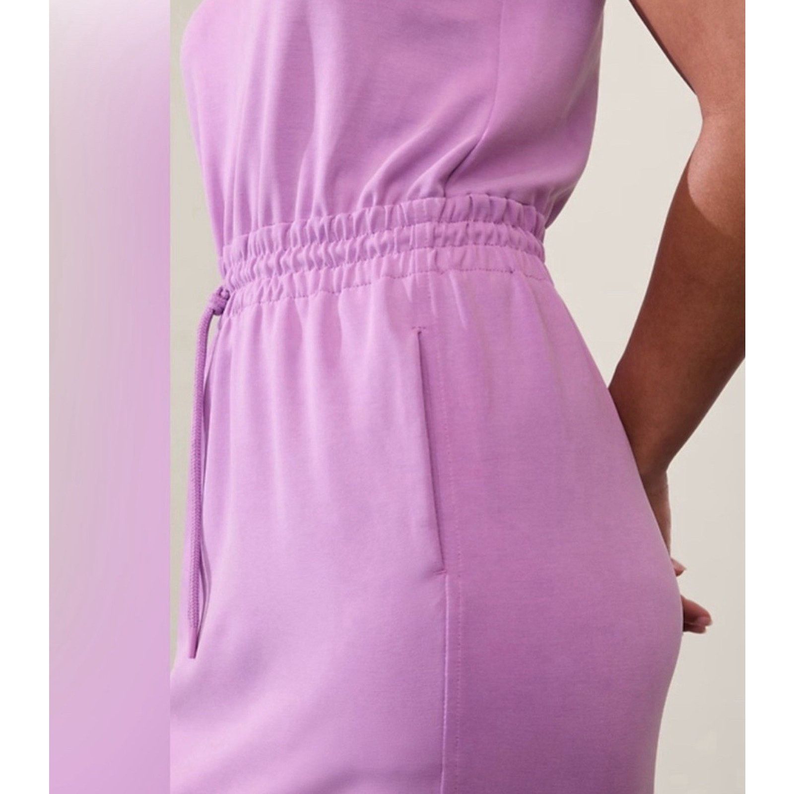Athleta ATHLETA Seasoft Midi Dress M Orchid Sleeveless Pockets NEW Size M / US 6-8 / IT 42-44 - 3 Thumbnail