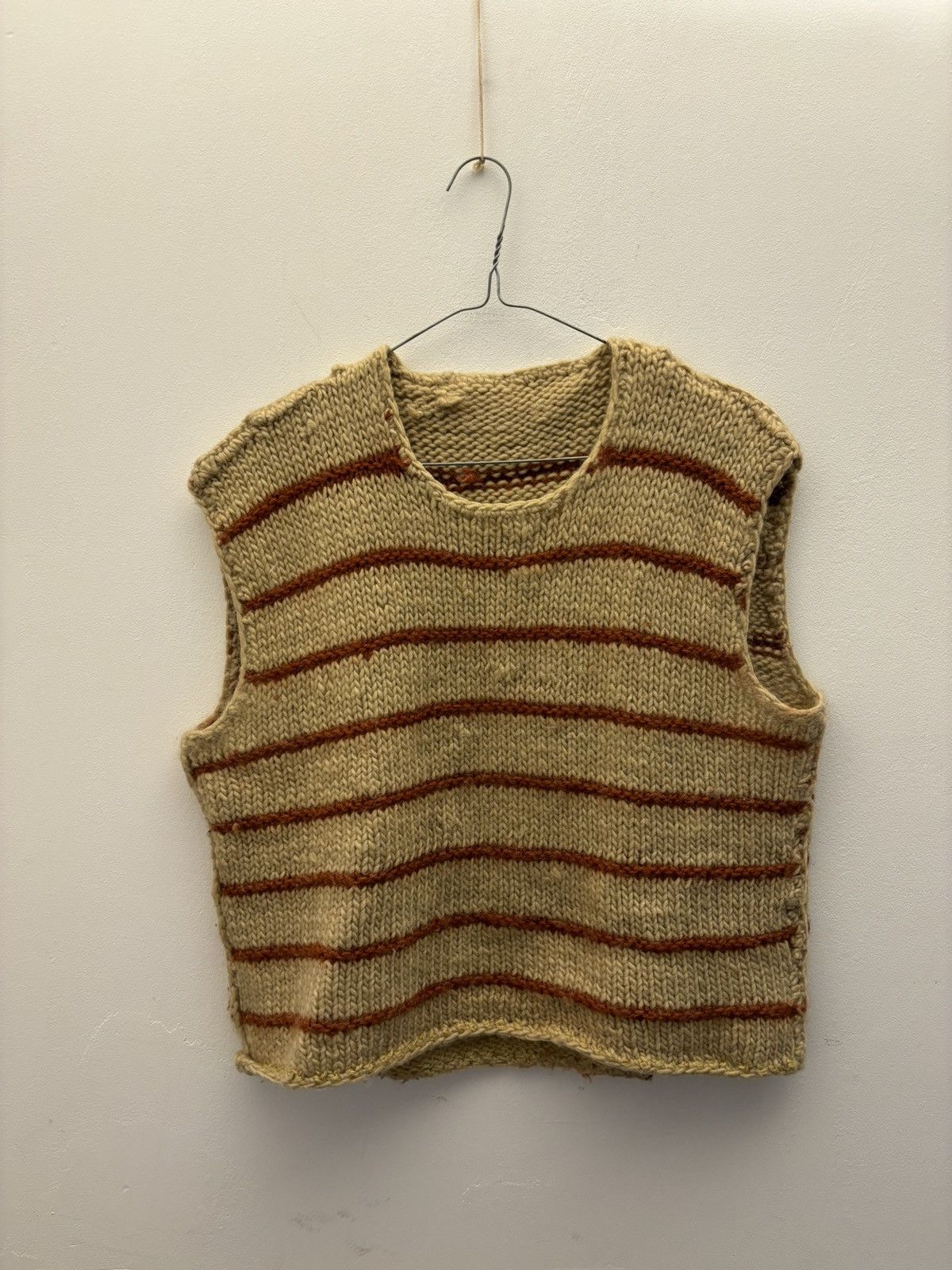 Handmade × Japanese Brand Vintage Wool Handknitted Stripper Vest Size US M / EU 48-50 / 2 - 1 Thumbnail