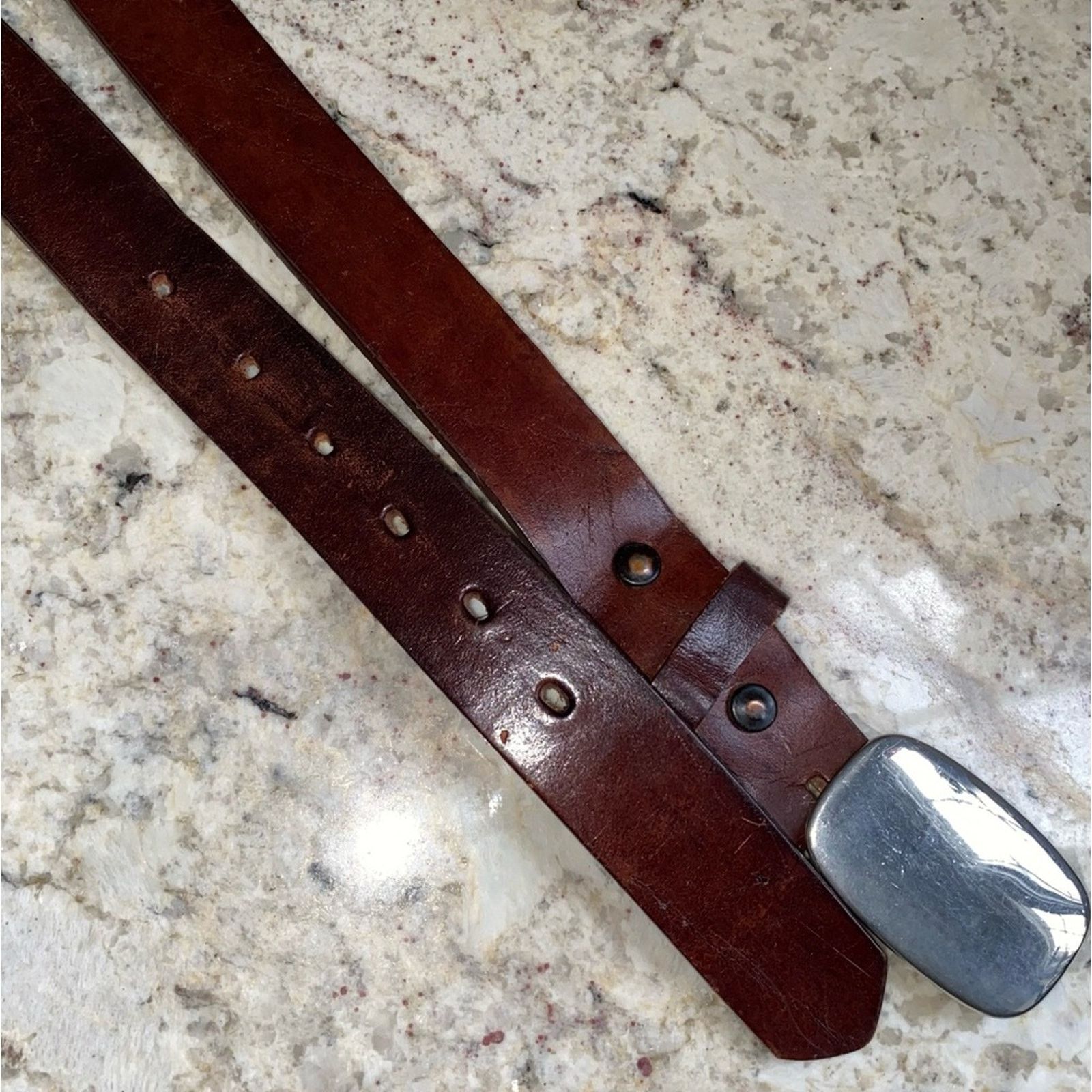 Vintage Talabarteria Los Villas Mexico Vtg Leather Belt 38”-43" Size ONE SIZE - 3 Thumbnail