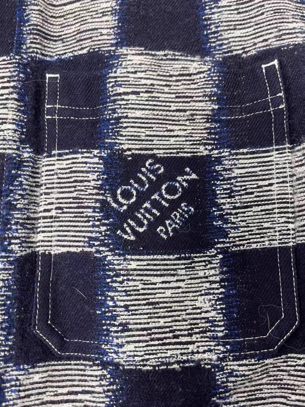 Louis Vuitton LOUIS VUITTON Gingham 1-Button Casual Jacket Men Gray XL Size US XL / EU 56 / 4 - 3 Thumbnail