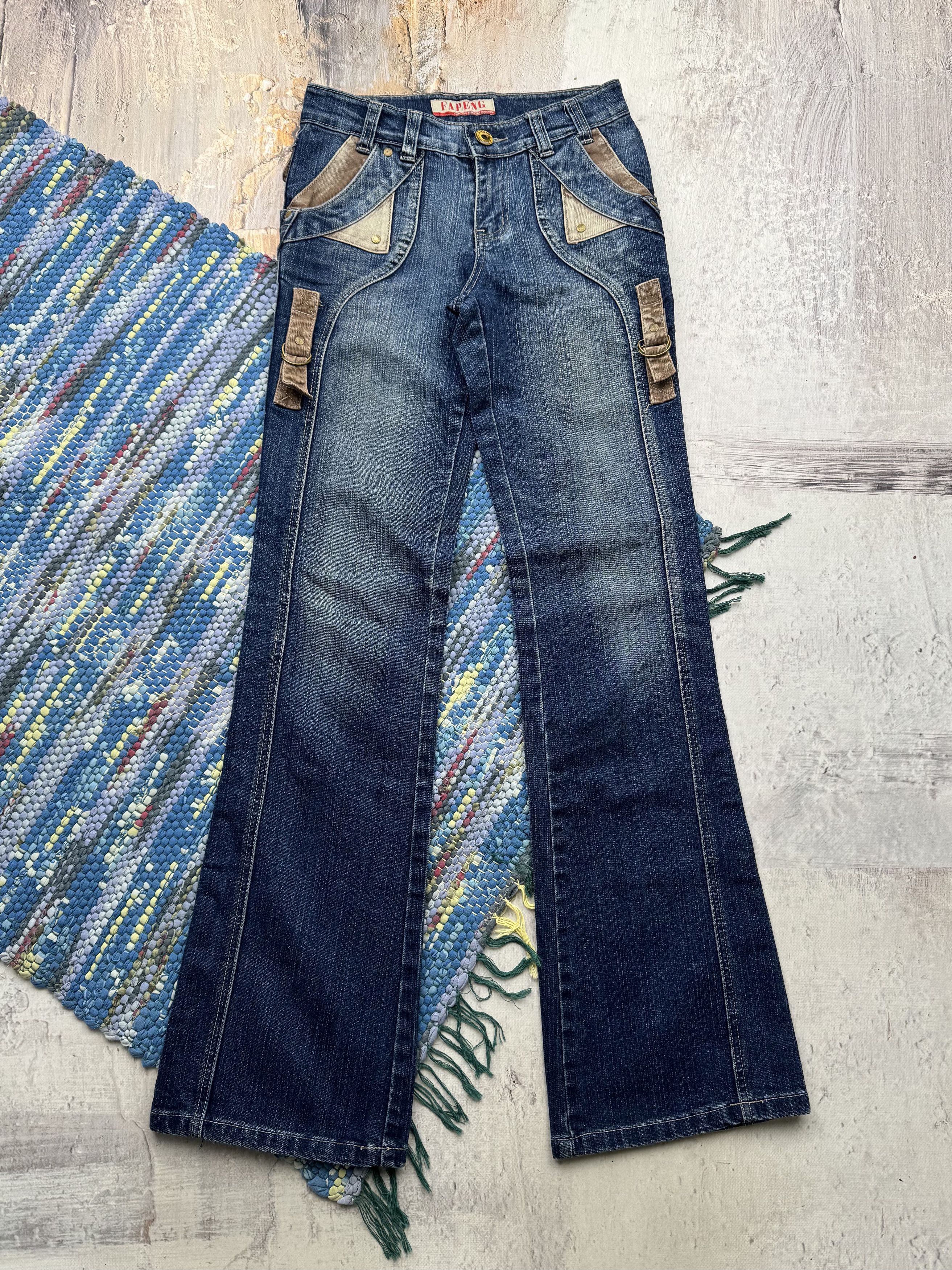 パンツ jaded london flare denim W28 y2k opium Jaded London Extreme Flare Jeans in Blue Wash | REVOLVE