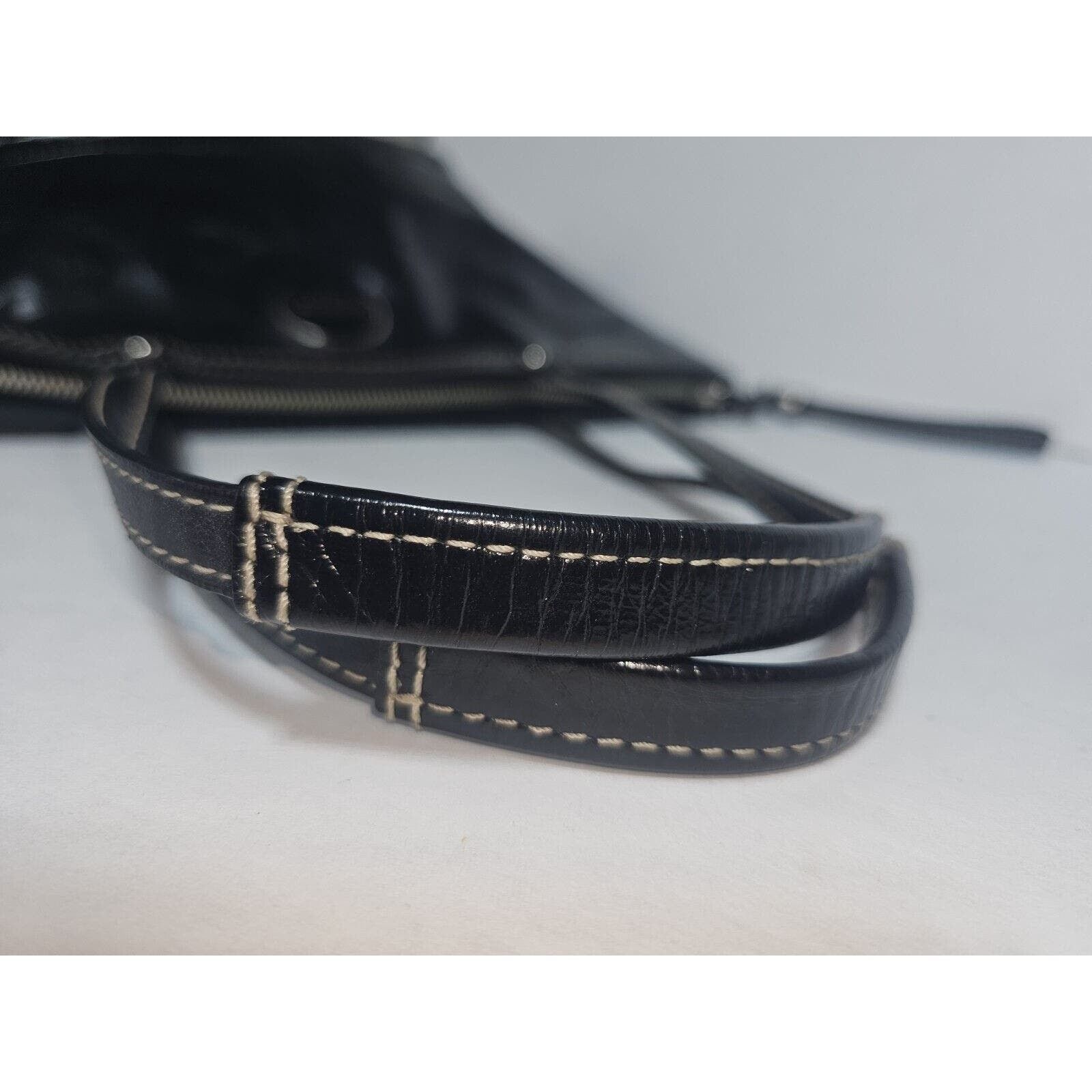 Coach Coach Purse Signature Stitched BLACK Patent Leather F15142 Size ONE SIZE - 6 Thumbnail