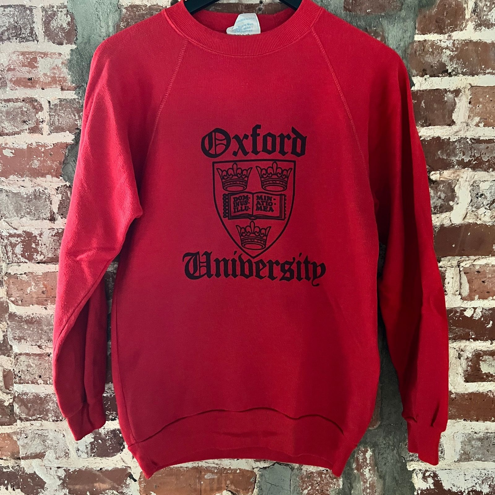Vintage VTG Oxford University Red Crewneck Sweatshirt M 18.5x26 Size US M / EU 48-50 / 2 - 2 Thumbnail