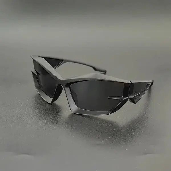 VIBE Cyber Black Sunglasses Retro Punk Archive Cosplay Jewelry Size ONE SIZE - 1 Thumbnail