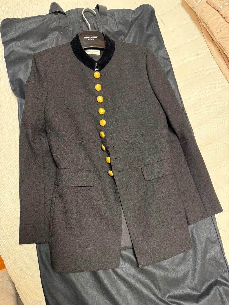 Saint Laurent Paris Saint Laurent Classic Jacket with Gold Buttons Size US XS / EU 42 / 0 - 1 Thumbnail