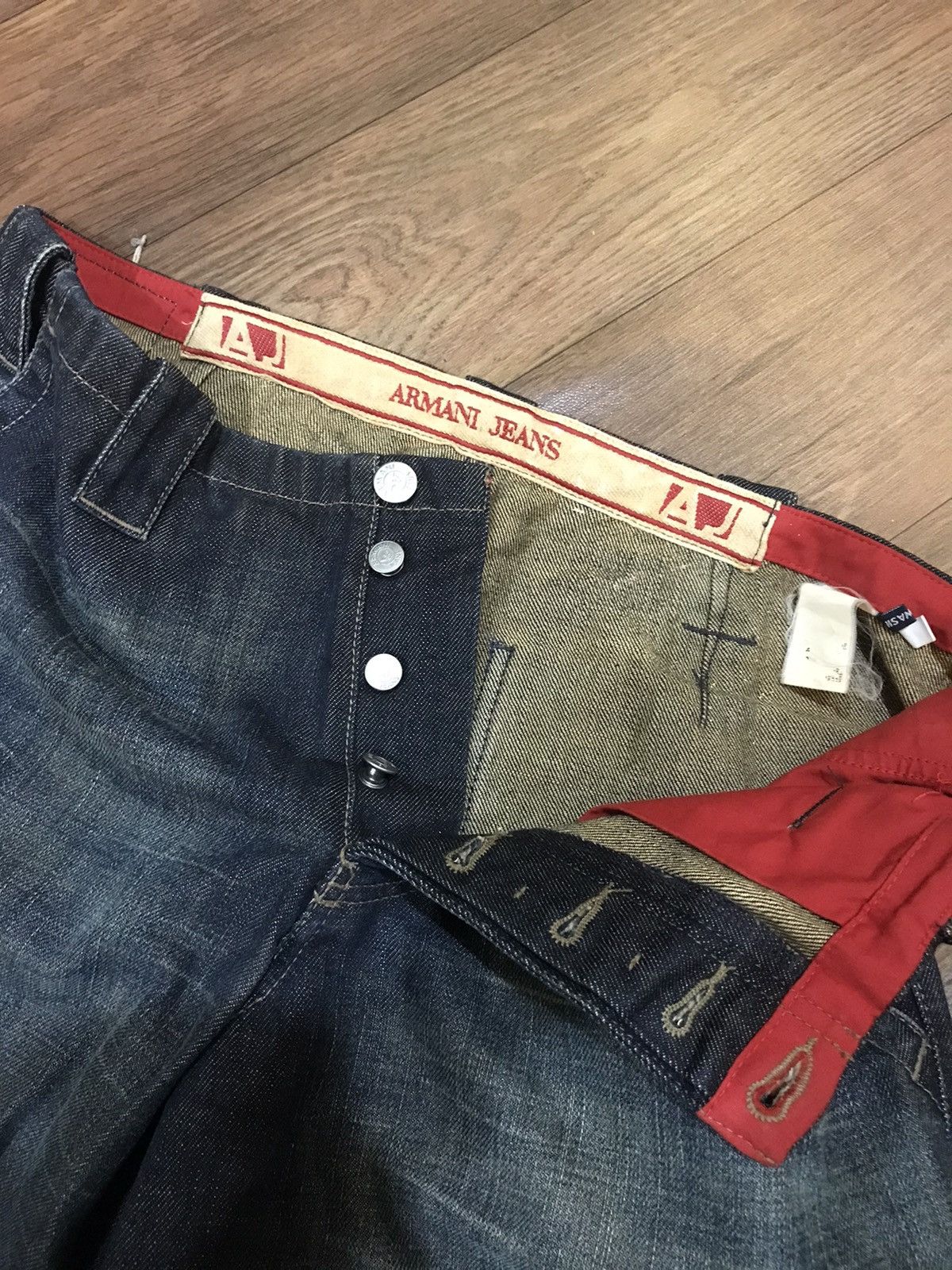 Emporio Armani × Japanese Brand × Vintage ARMANI JEANS VINTAGE DENIM CARGO Size US 34 / EU 50 - 13 Thumbnail