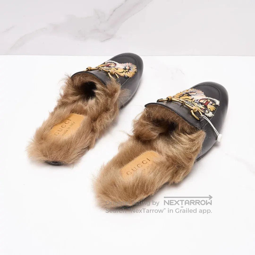 Gucci Gucci Men's Tiger Embroidery Fur Slippers. Size US 7 / EU 40 - 8 Thumbnail