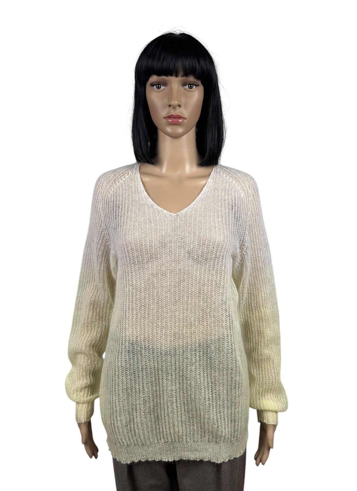 Roberto Collina Roberto Collina Transparent Gradient Sweater Wool-Mohair Size M / US 6-8 / IT 42-44 - 1 Thumbnail