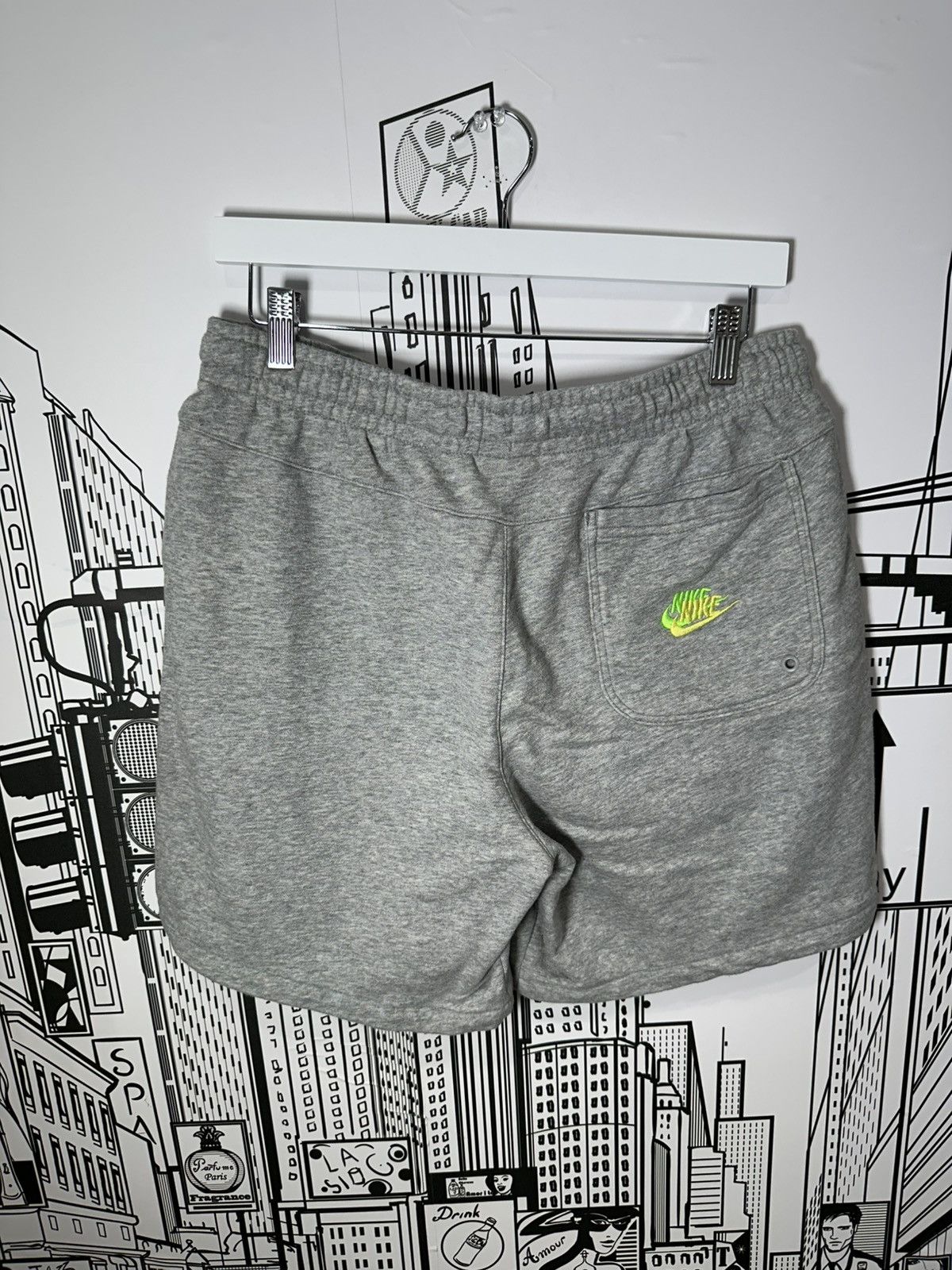 Nike Nike Scattered Logos Embroidery Shorts Gray Size L Size US 34 / EU 50 - 4 Thumbnail
