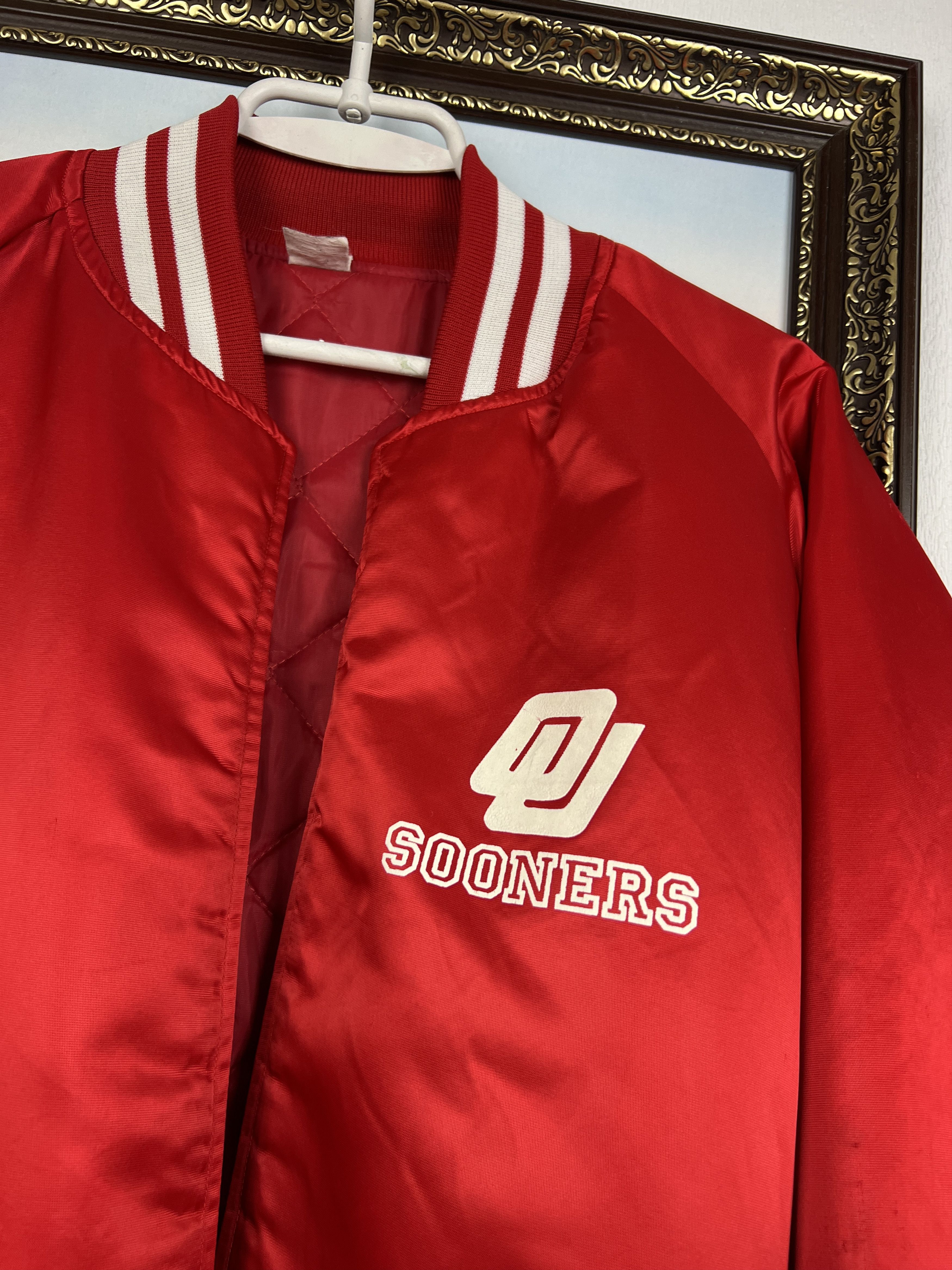 Vintage University of Oklahoma Sooners NCAA Football Jacket Bomber Size US XXL / EU 58 / 5 - 4 Thumbnail