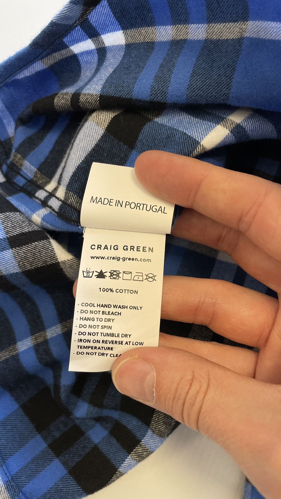 Craig Green Panelled Check Flannel Shirt Size US L / EU 52-54 / 3 - 11 Thumbnail