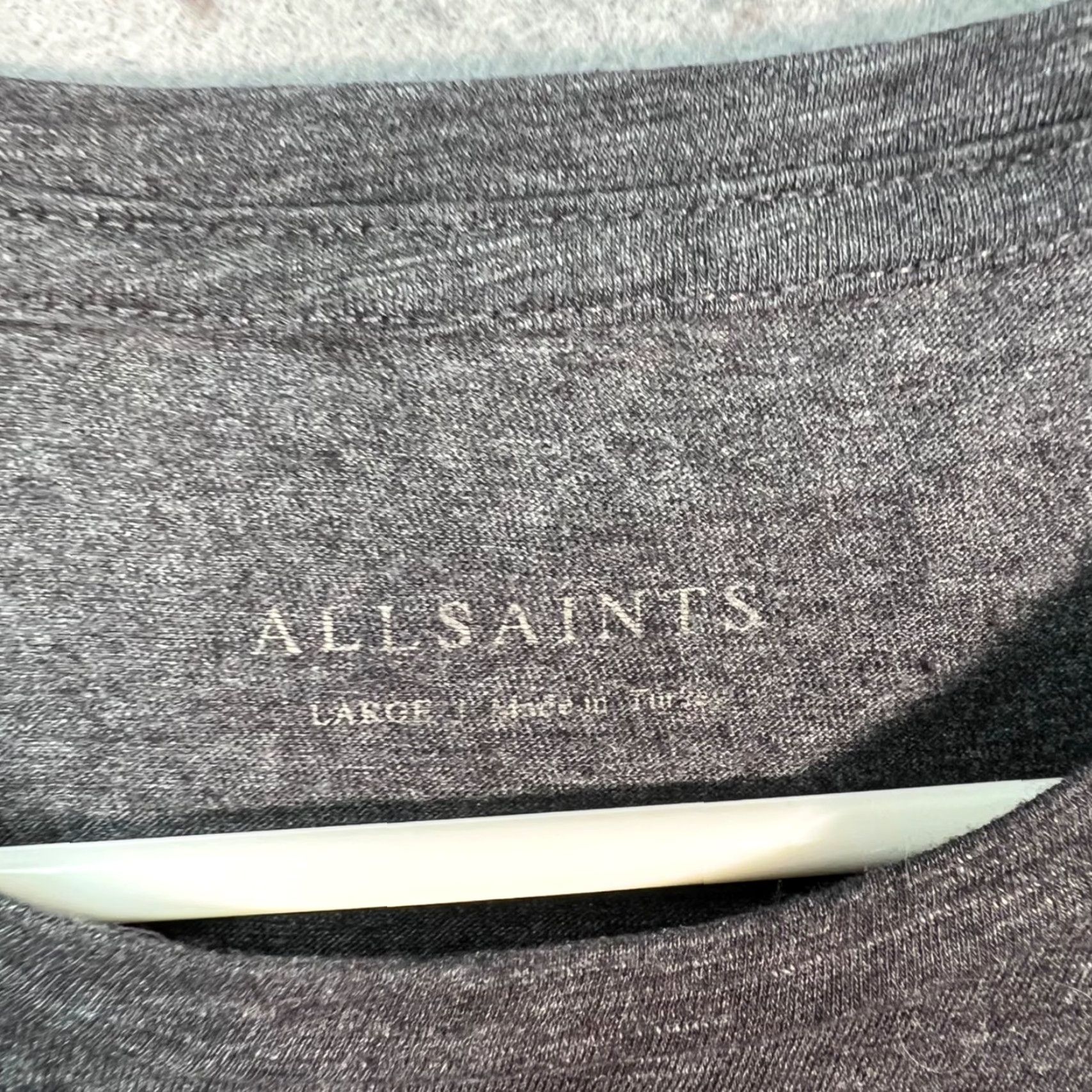 Allsaints AllSaints Mens T-Shirt Shirt Adult Large Charcoal Gray Cotton Short Sleeve Crew Neck Logo 8/10 Vintage No N/A? Size US L / EU 52-54 / 3 - 3 Thumbnail
