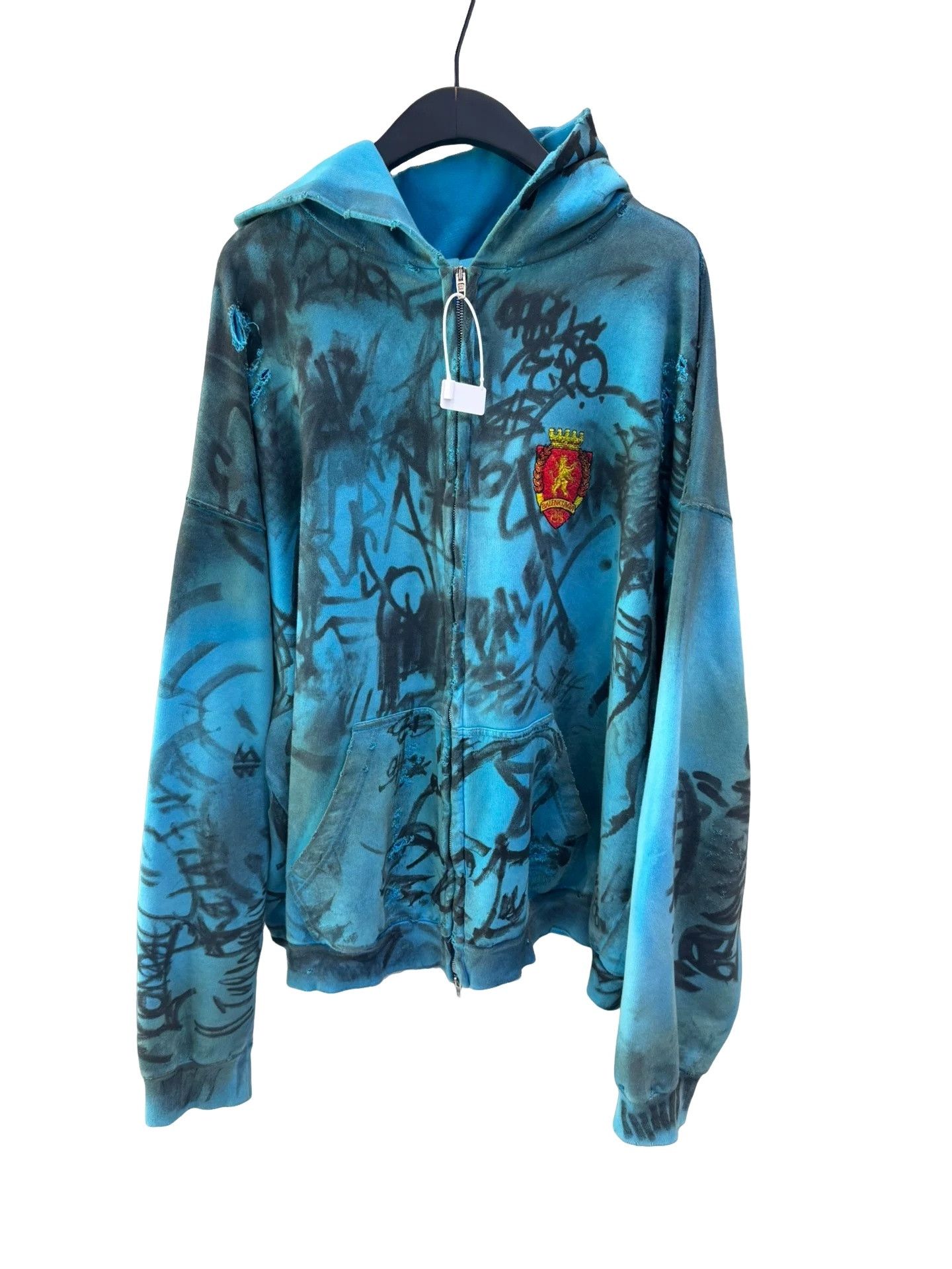 Balenciaga Balenciaga Graffiti Crest Zip-up Hoodie Size XXL Size US XXL / EU 58 / 5 - 1 Thumbnail
