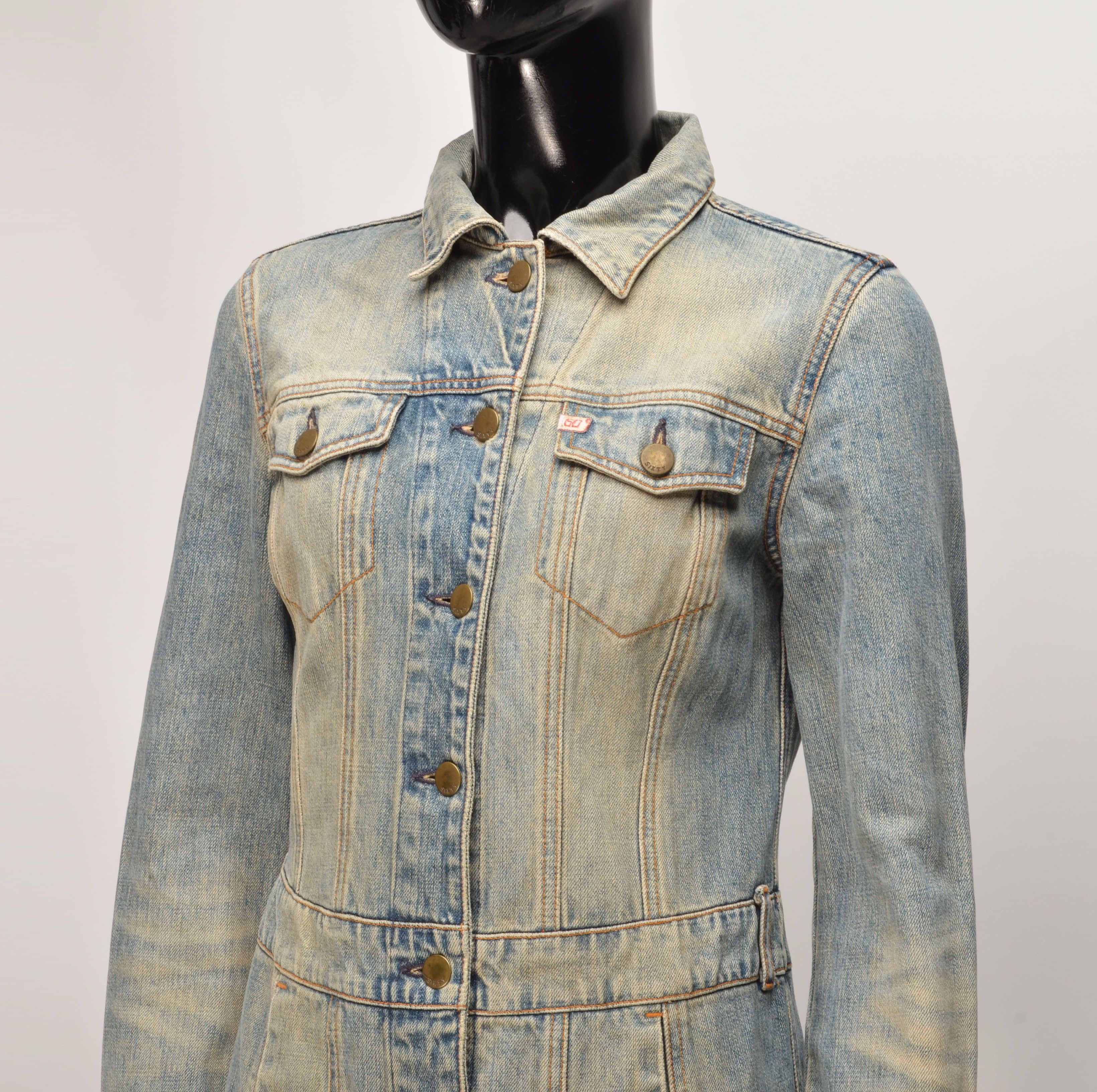 Miss Sixty Vintage Miss Sixty Y2K Blue Long Denim Jacket Size M / US 6-8 / IT 42-44 - 11 Thumbnail