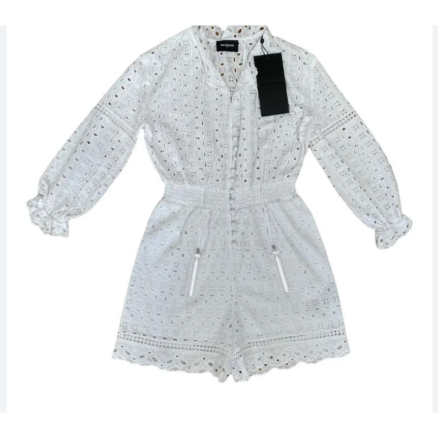 The Kooples The Kooples Embroidery Romper white S Size 26" / US 2 / IT 38 - 1 Thumbnail